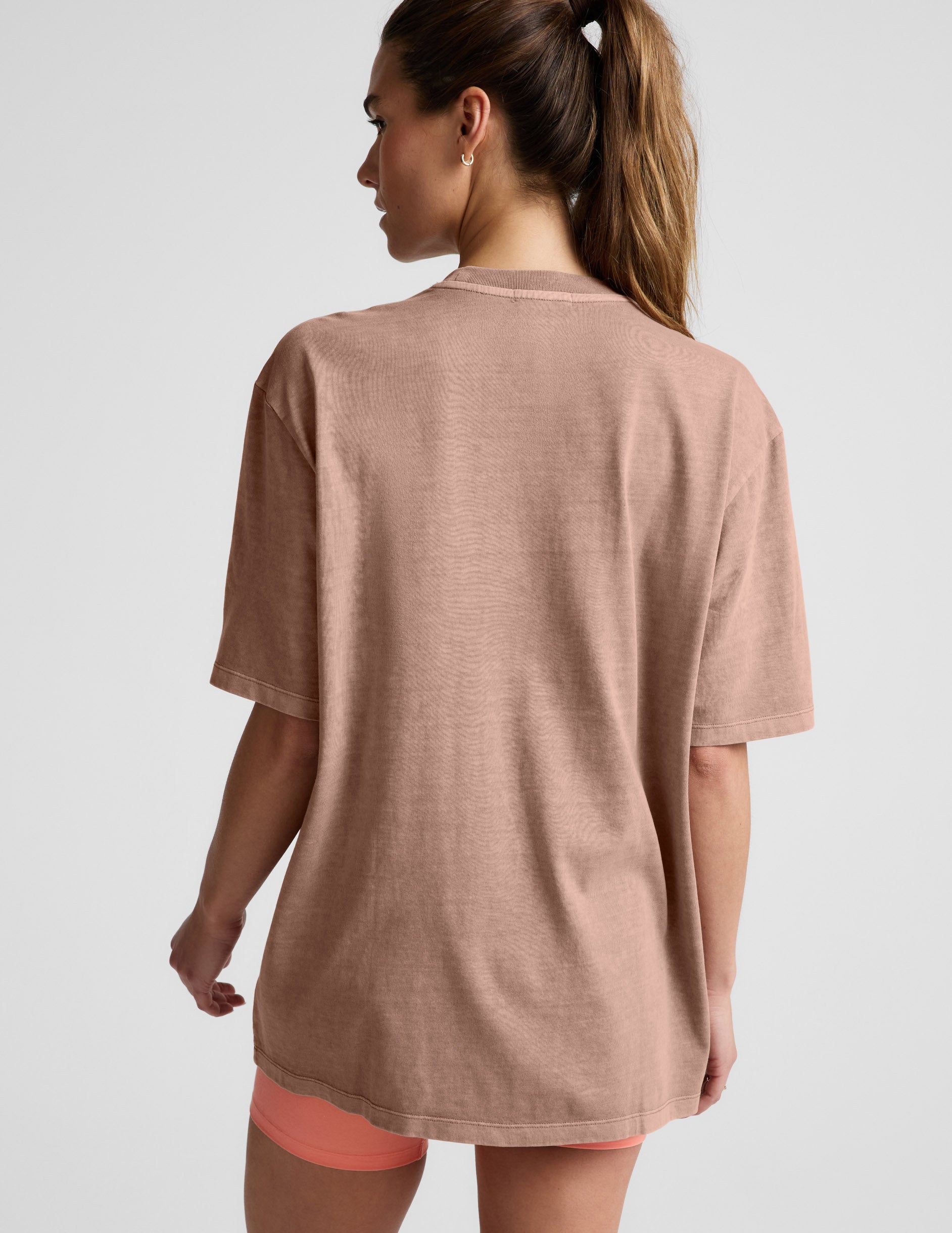 SoftKnit Better Than Ever Oversized Cotton Tee - Washed Sunny Tan