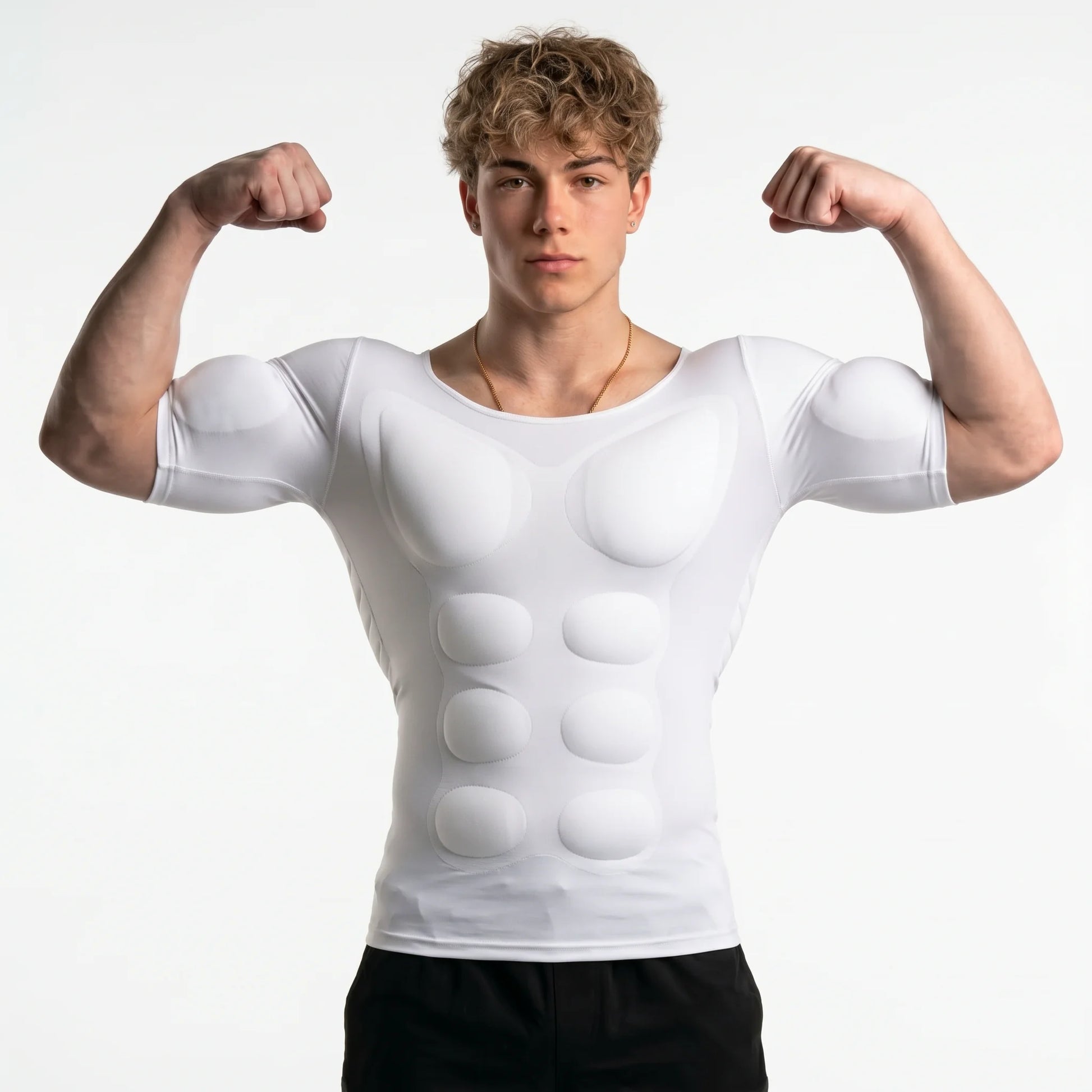 VYRON - Muscle Enhancing Shirt - White