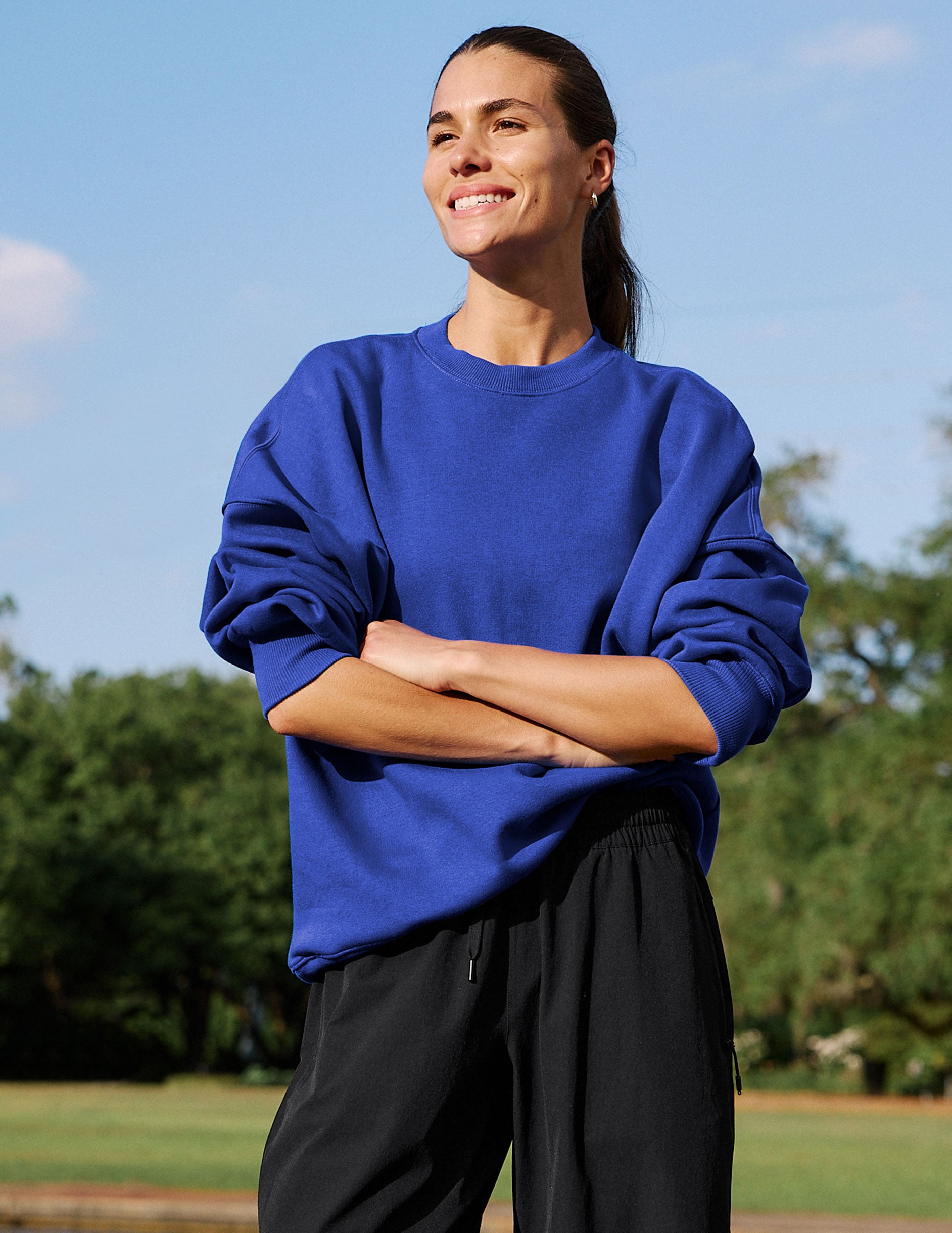 LuxeFleece 2.0™ Oversized Crewneck - Ultra Blue