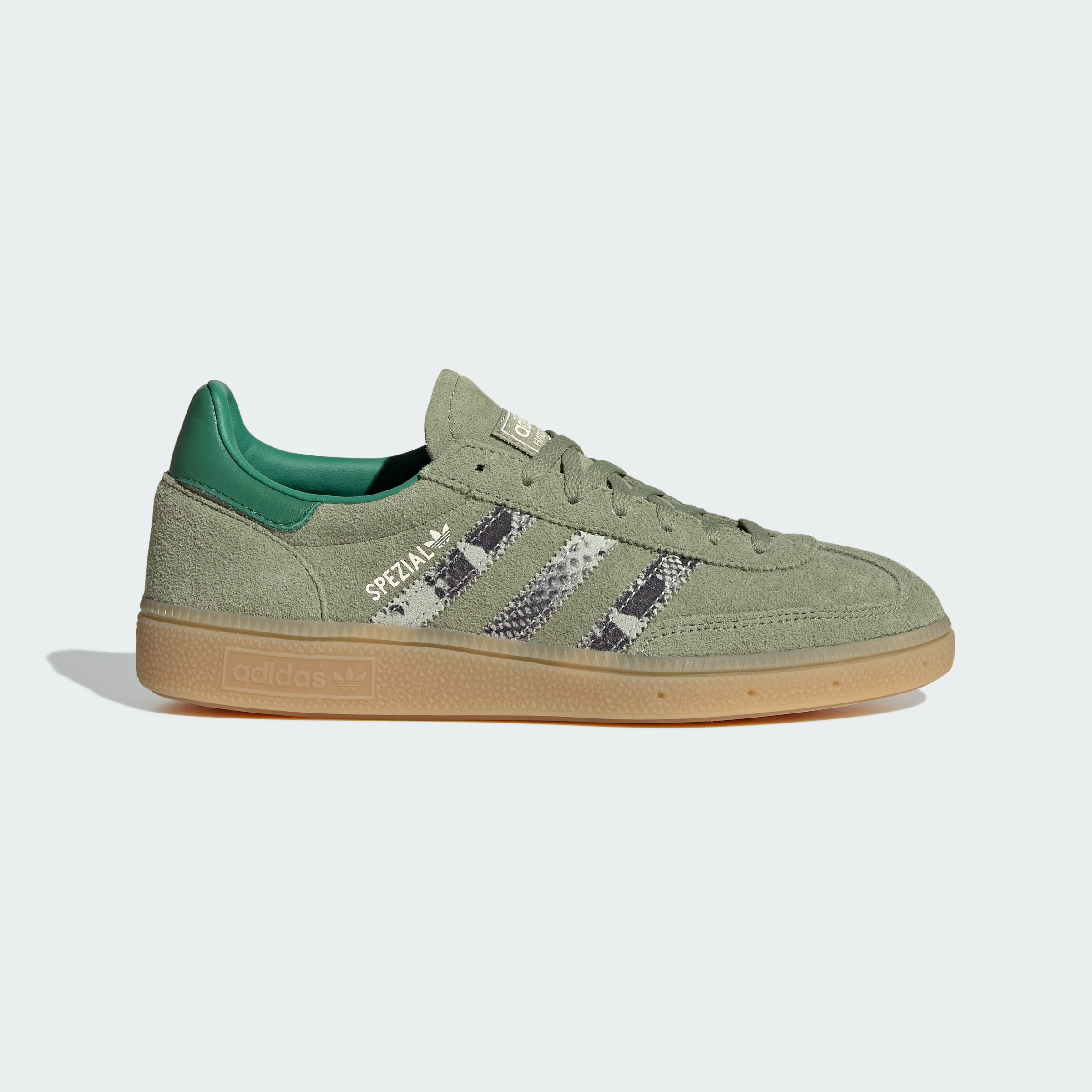 HANDBALL SPEZIAL SHOES — Tent Green / Linen Green / Blanch Green — Side Lateral Center View