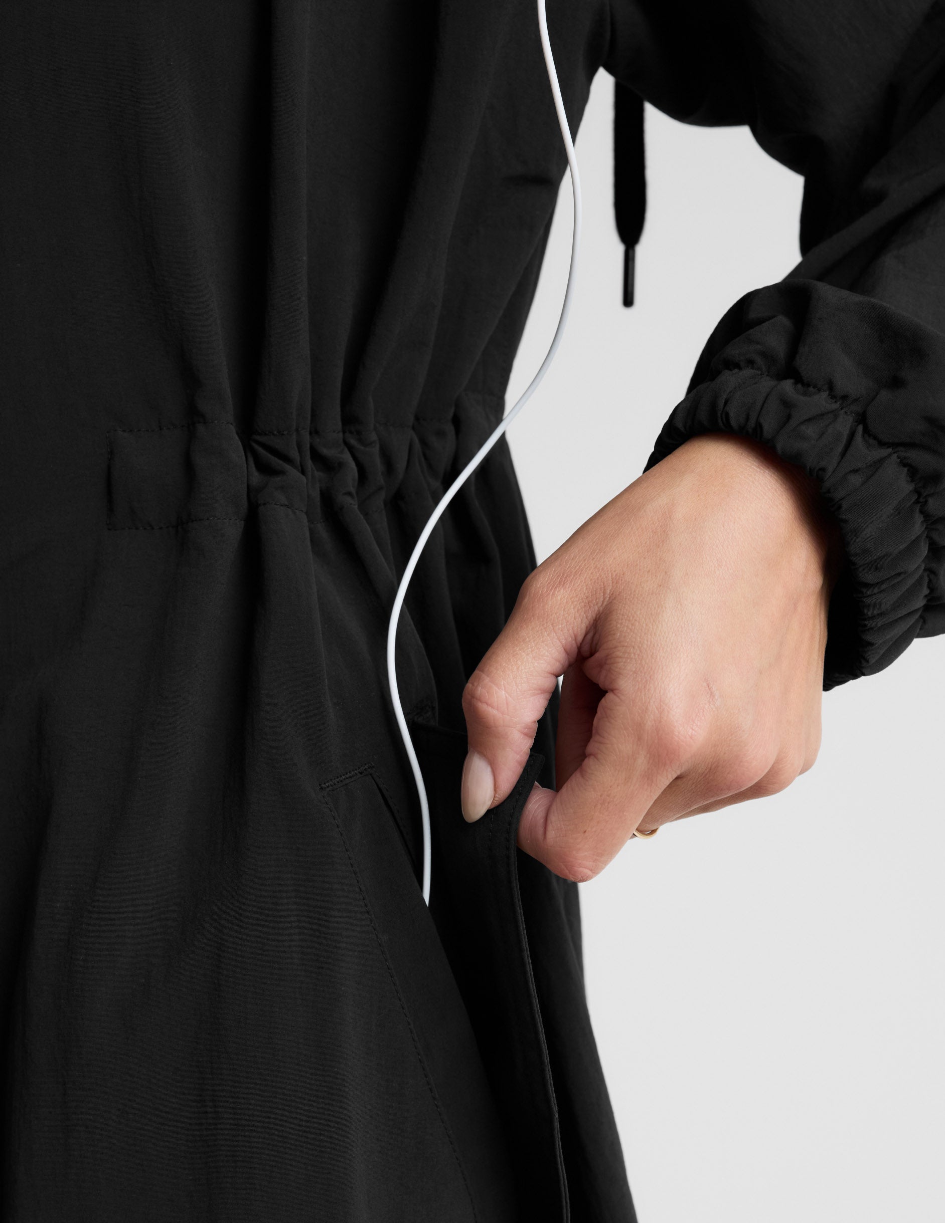 En Route Long Jacket - Black