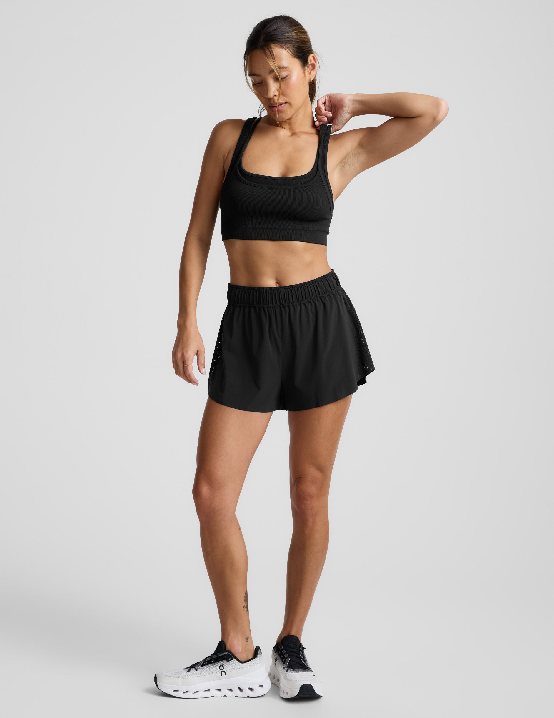 Seamless Moves Layered Bra - Black