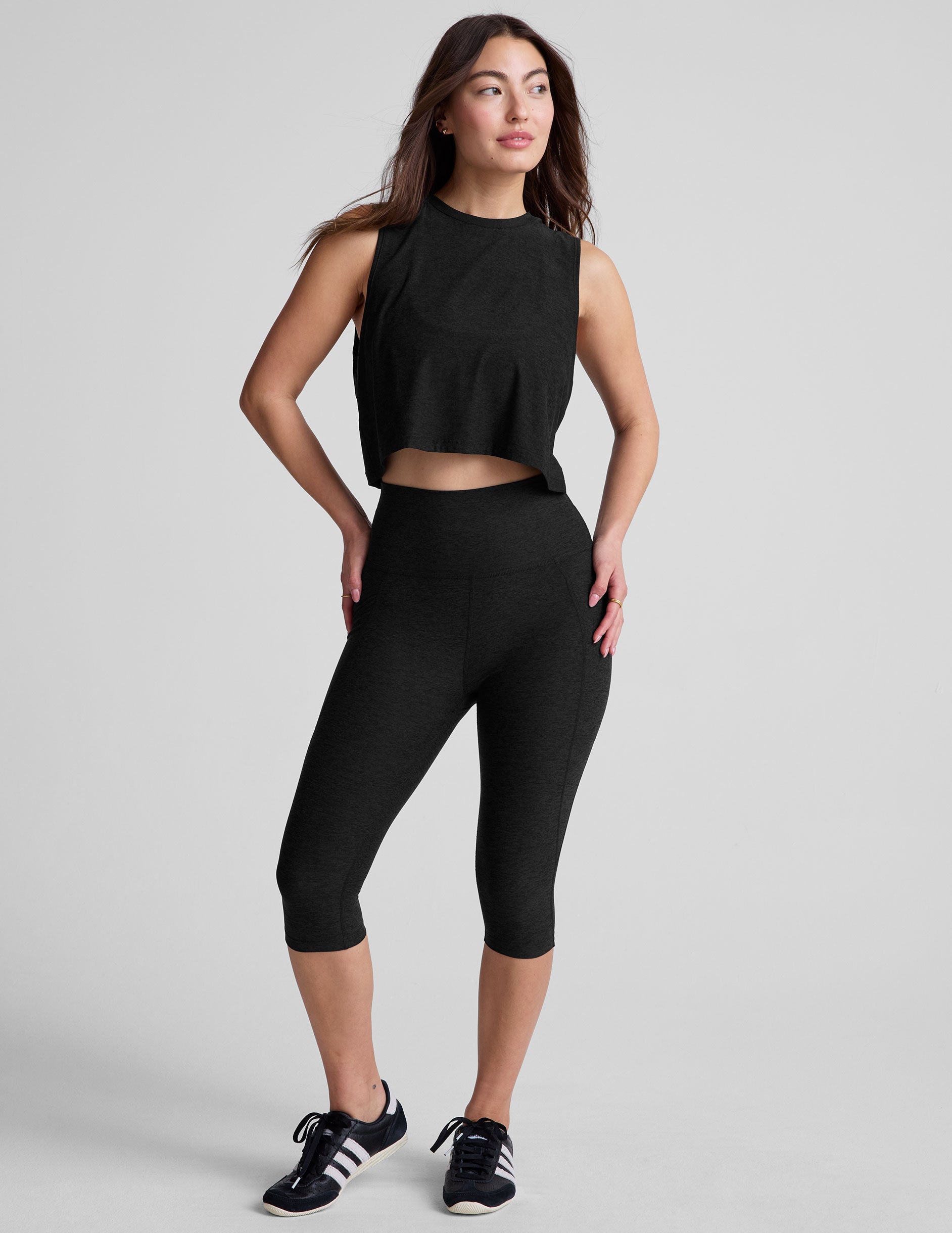Featherweight Minimal Cropped Tank - Darkest Night