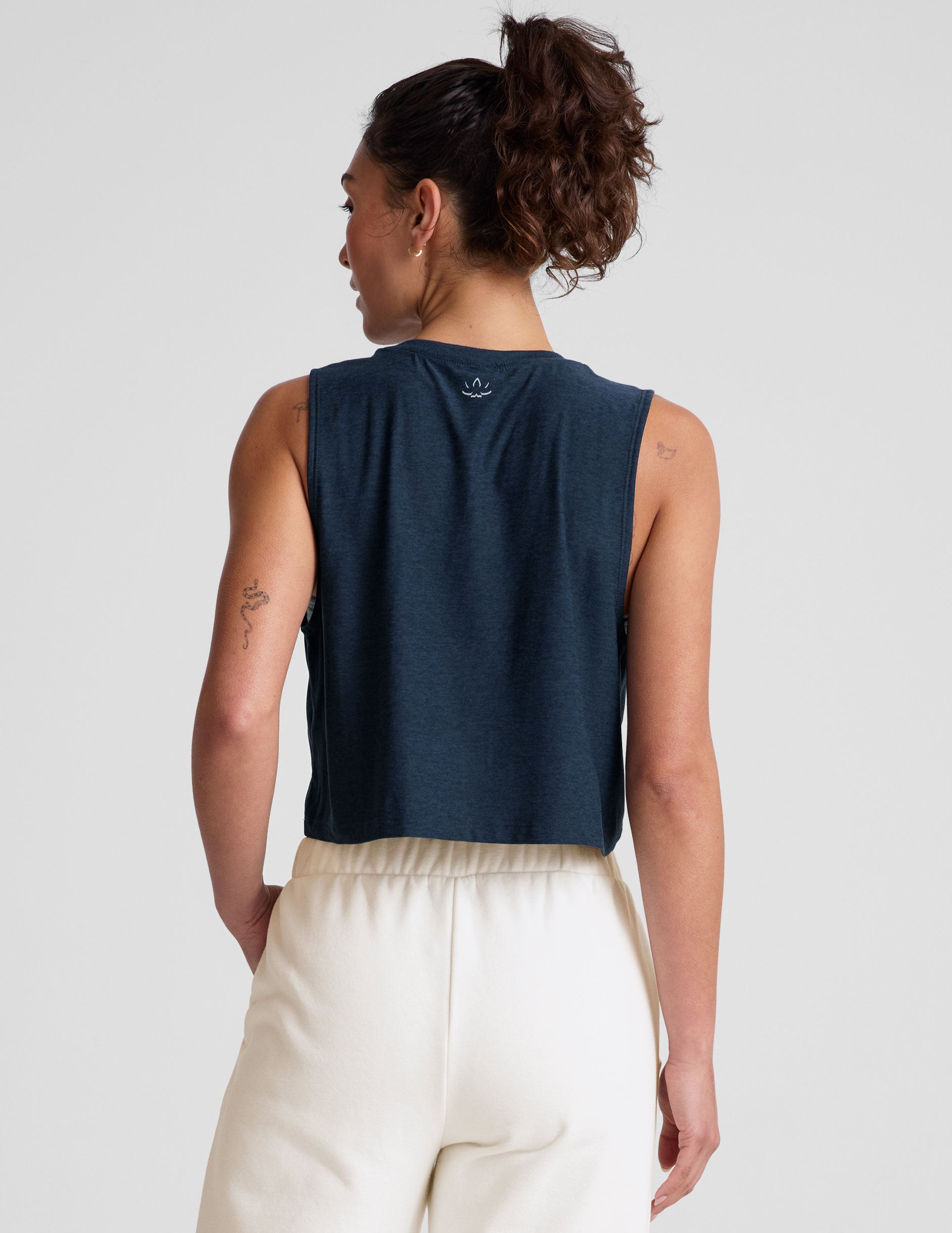 Featherweight Minimal Cropped Tank - Nocturnal Navy