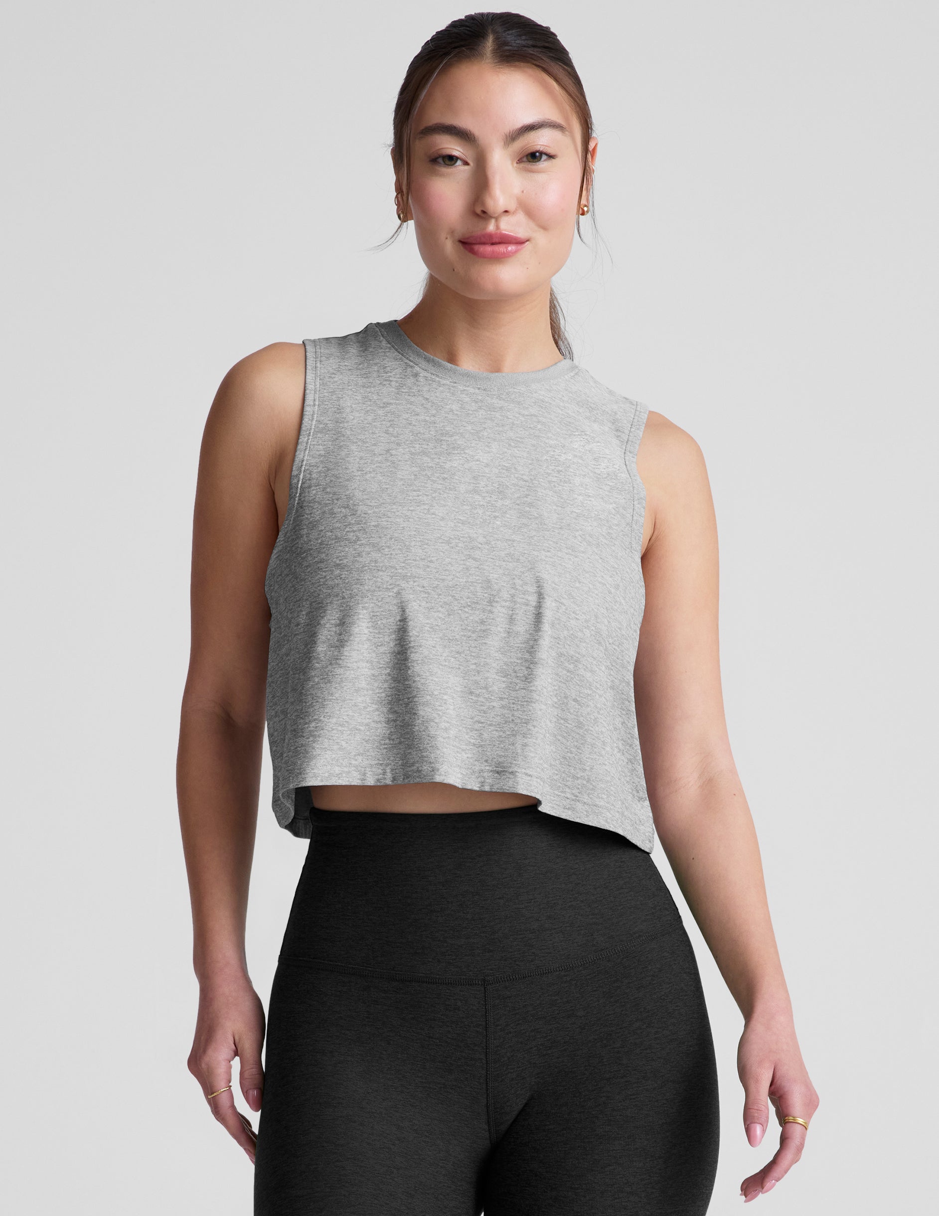 Featherweight Minimal Cropped Tank - Silver Mist