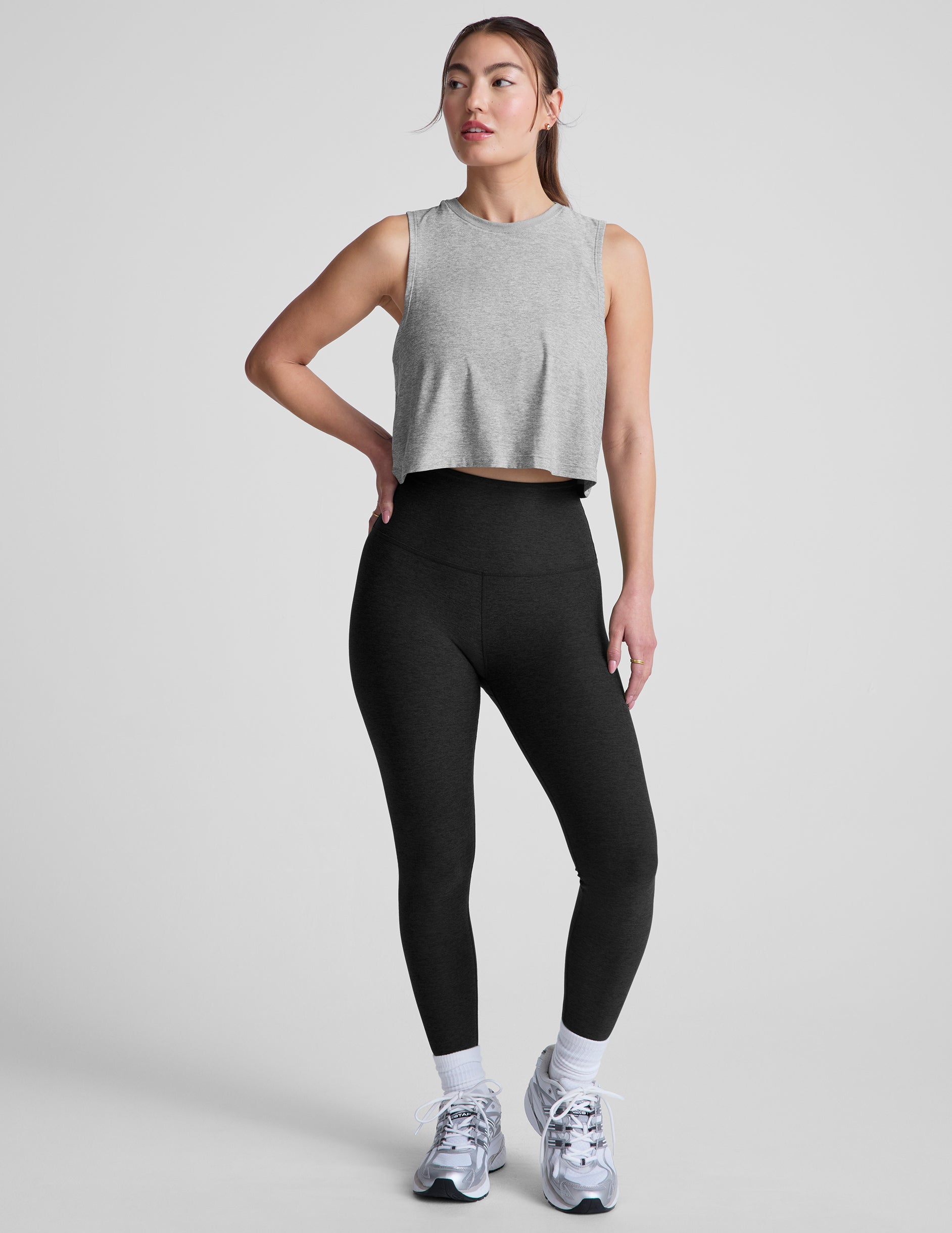 Featherweight Minimal Cropped Tank - Silver Mist