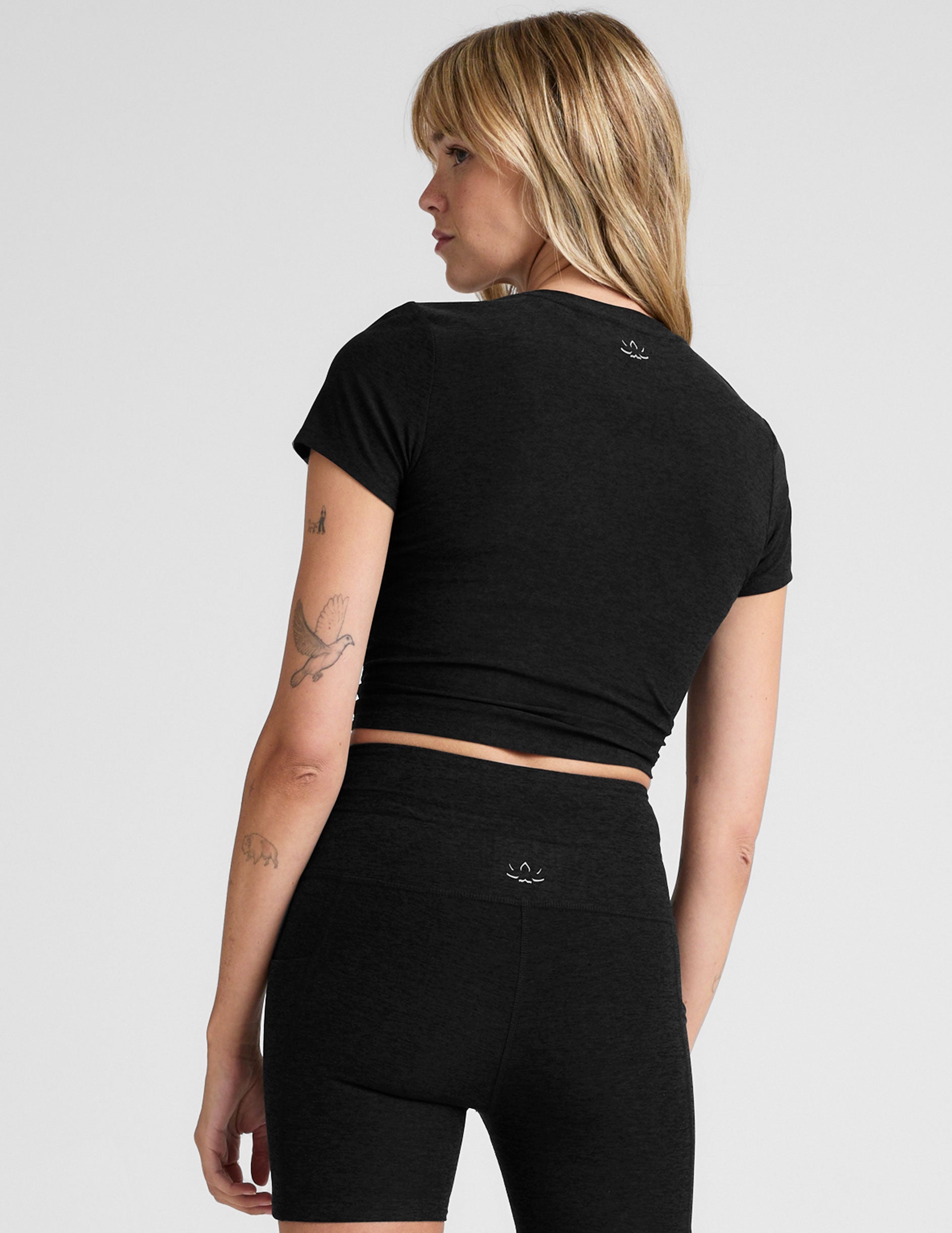 Featherweight Cropped Tee - Darkest Night