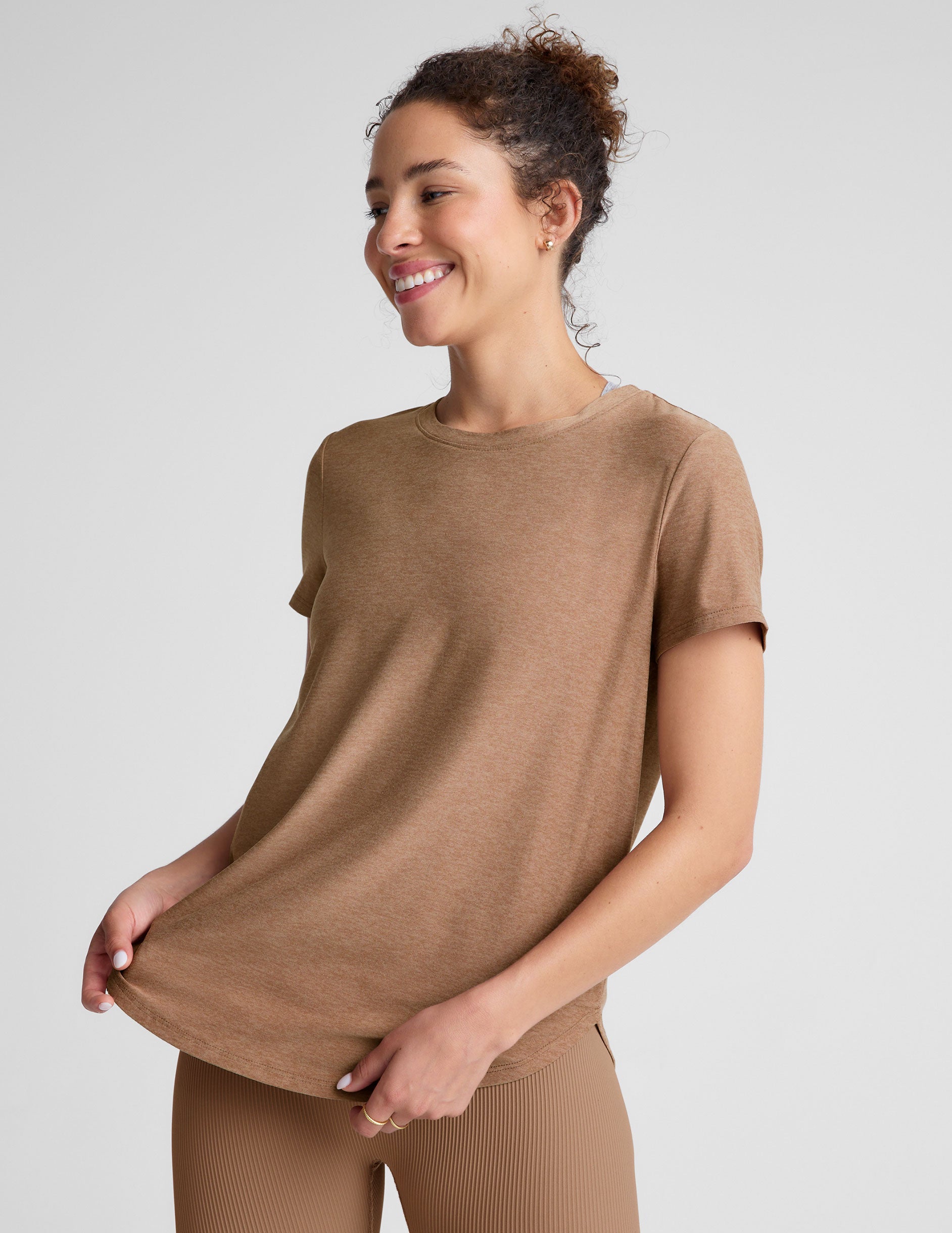 Featherweight On The Down Low Tee - Desert Sand Heather