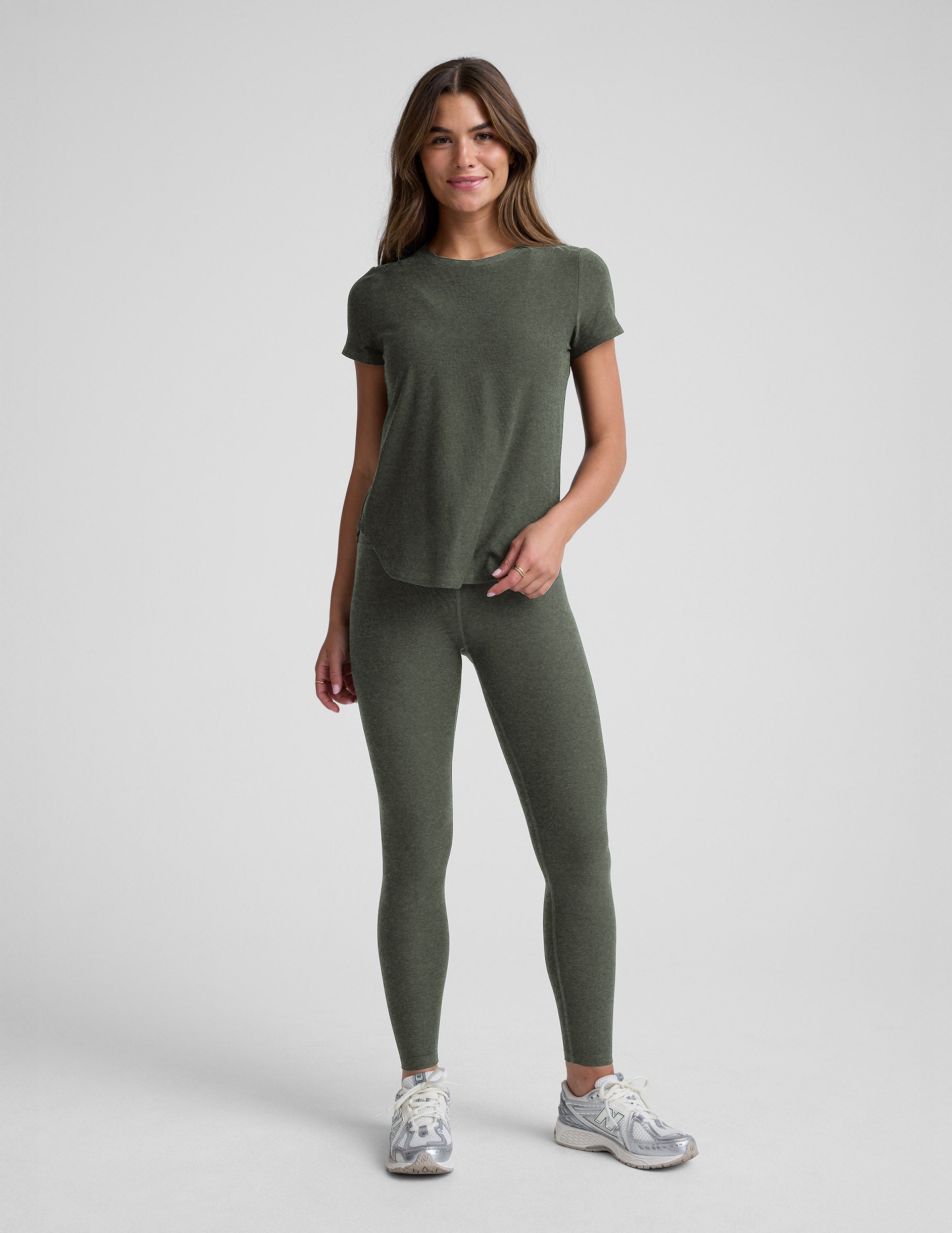 Featherweight On The Down Low Tee - Dusty Forest Heather