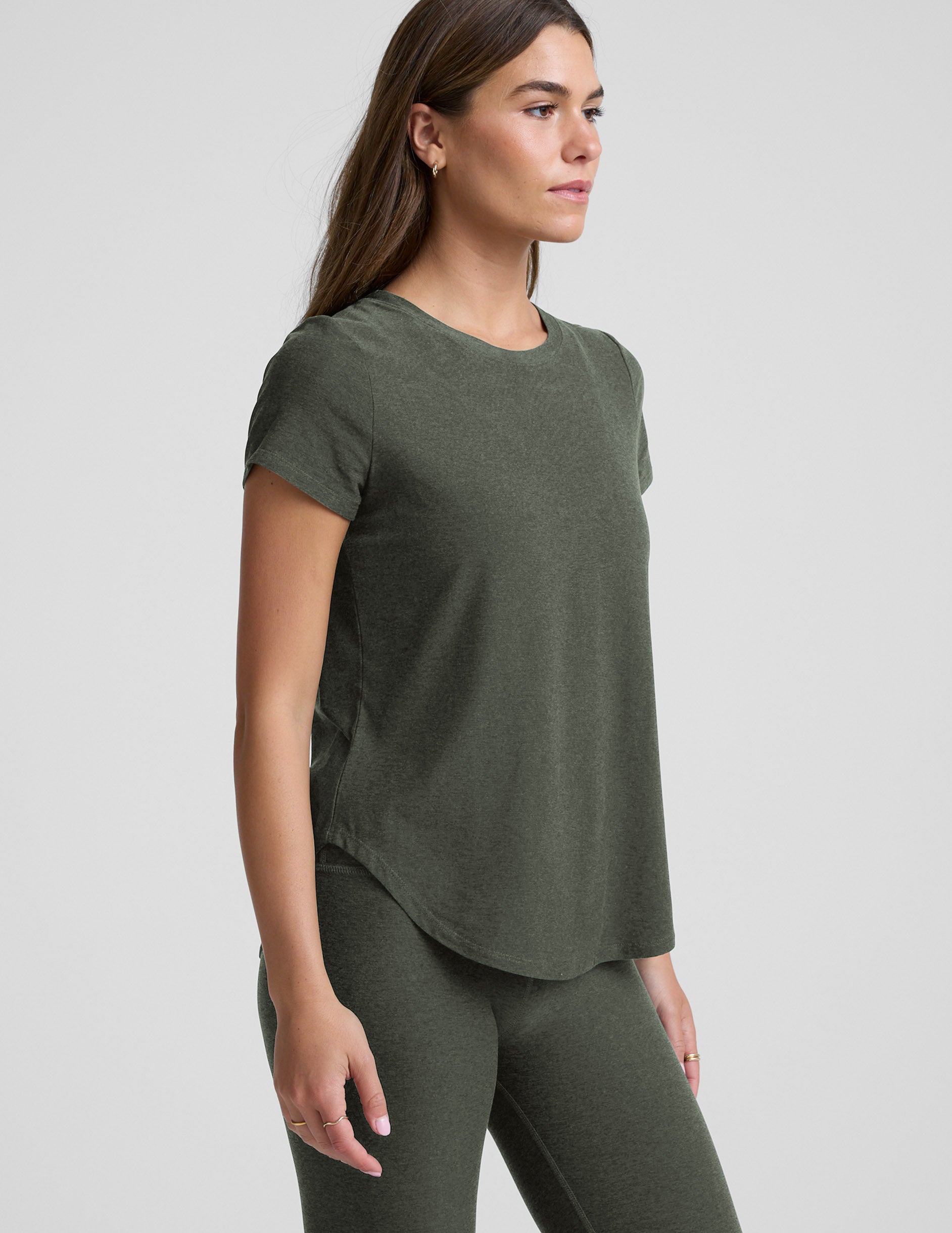 Featherweight On The Down Low Tee - Dusty Forest Heather