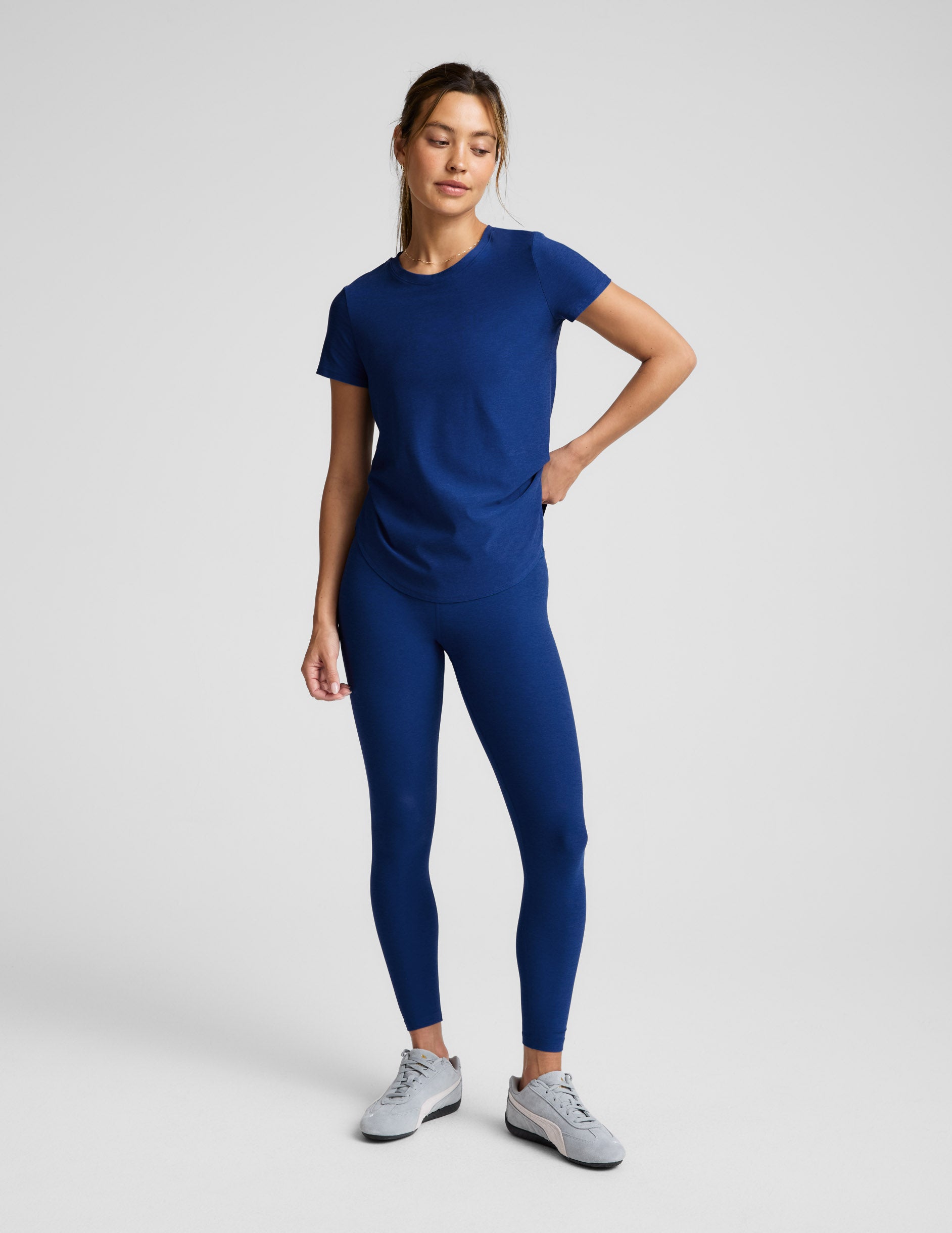 Featherweight On The Down Low Tee - Marine Blue Heather