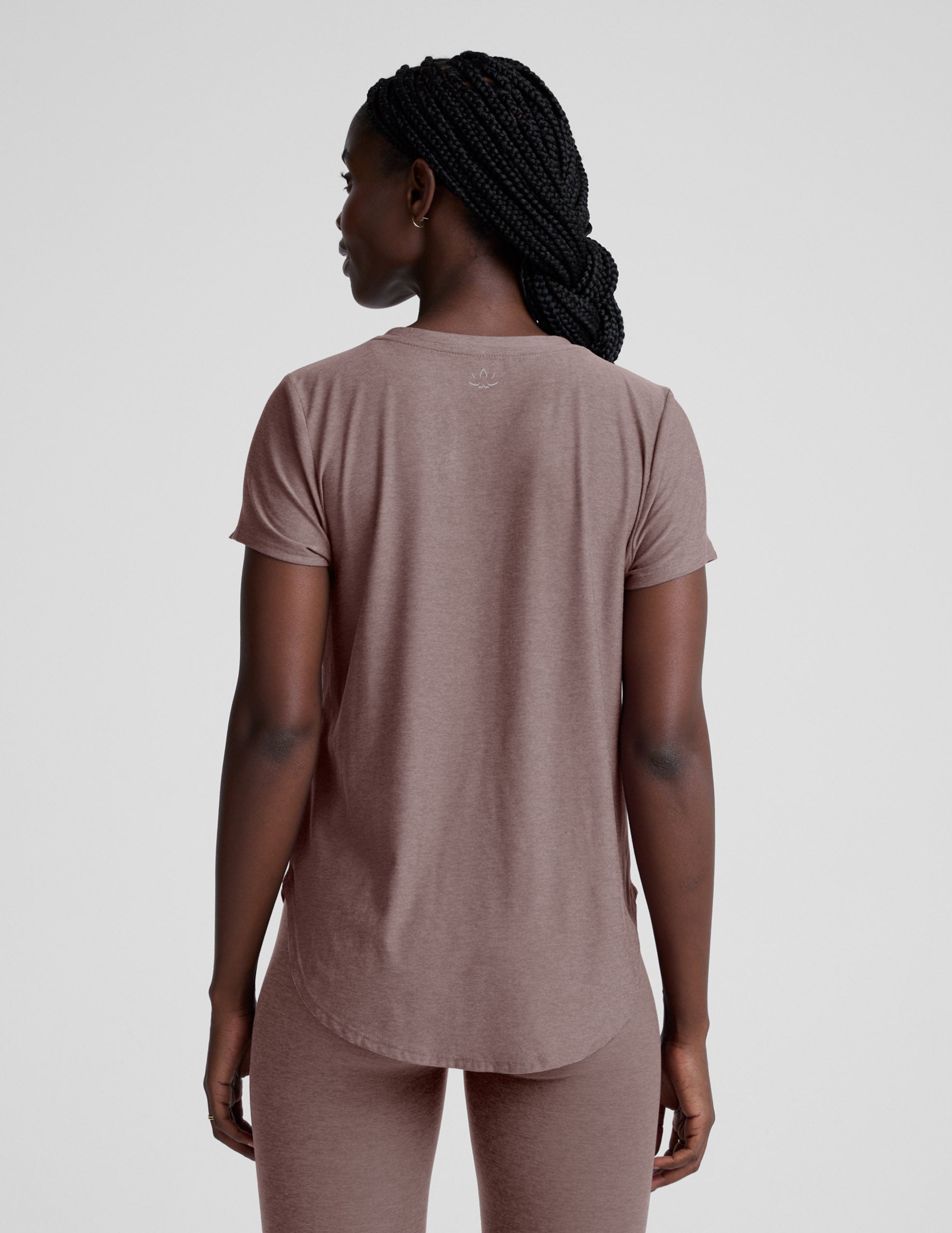 Featherweight On The Down Low Tee - Rosey Taupe Heather