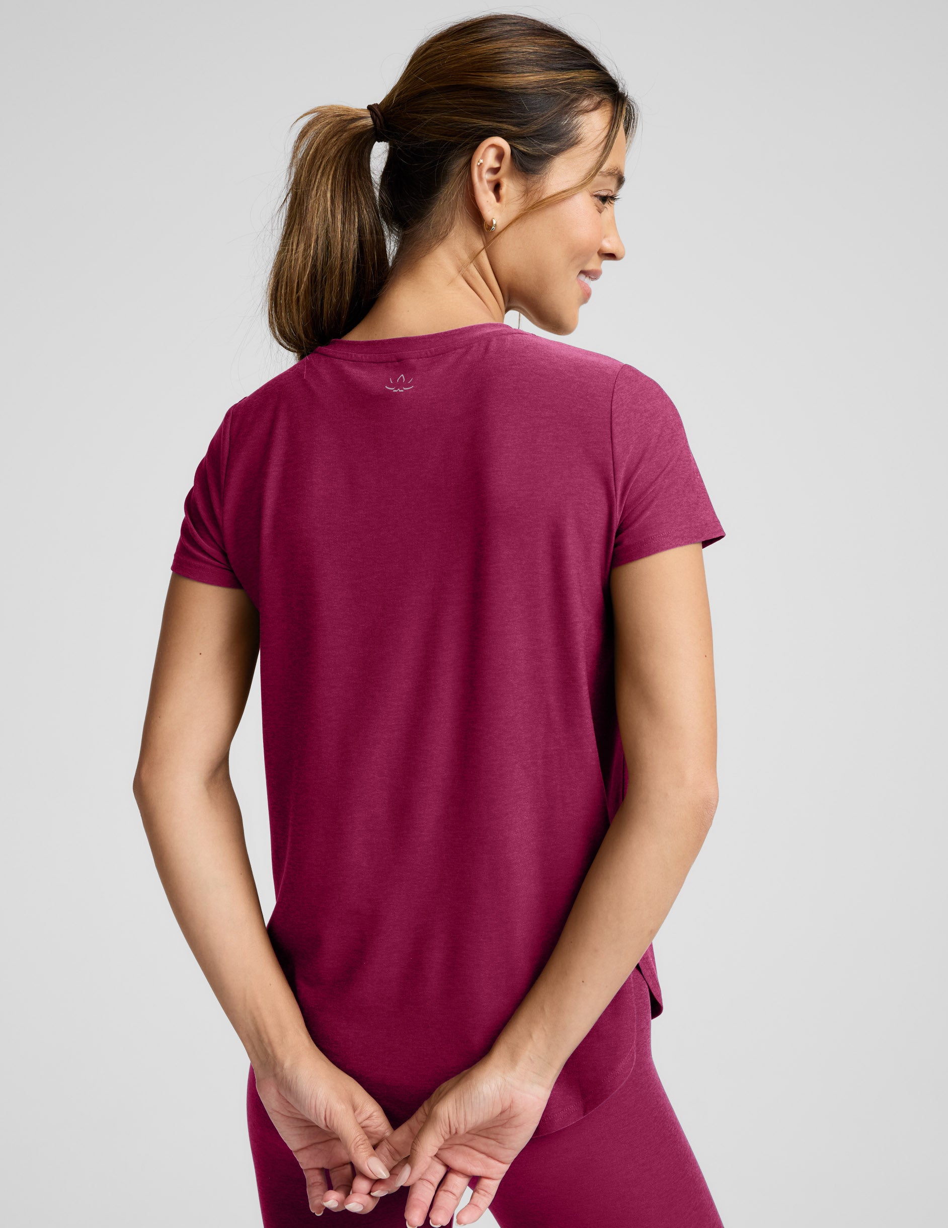 Featherweight On The Down Low Tee - Sangria Heather
