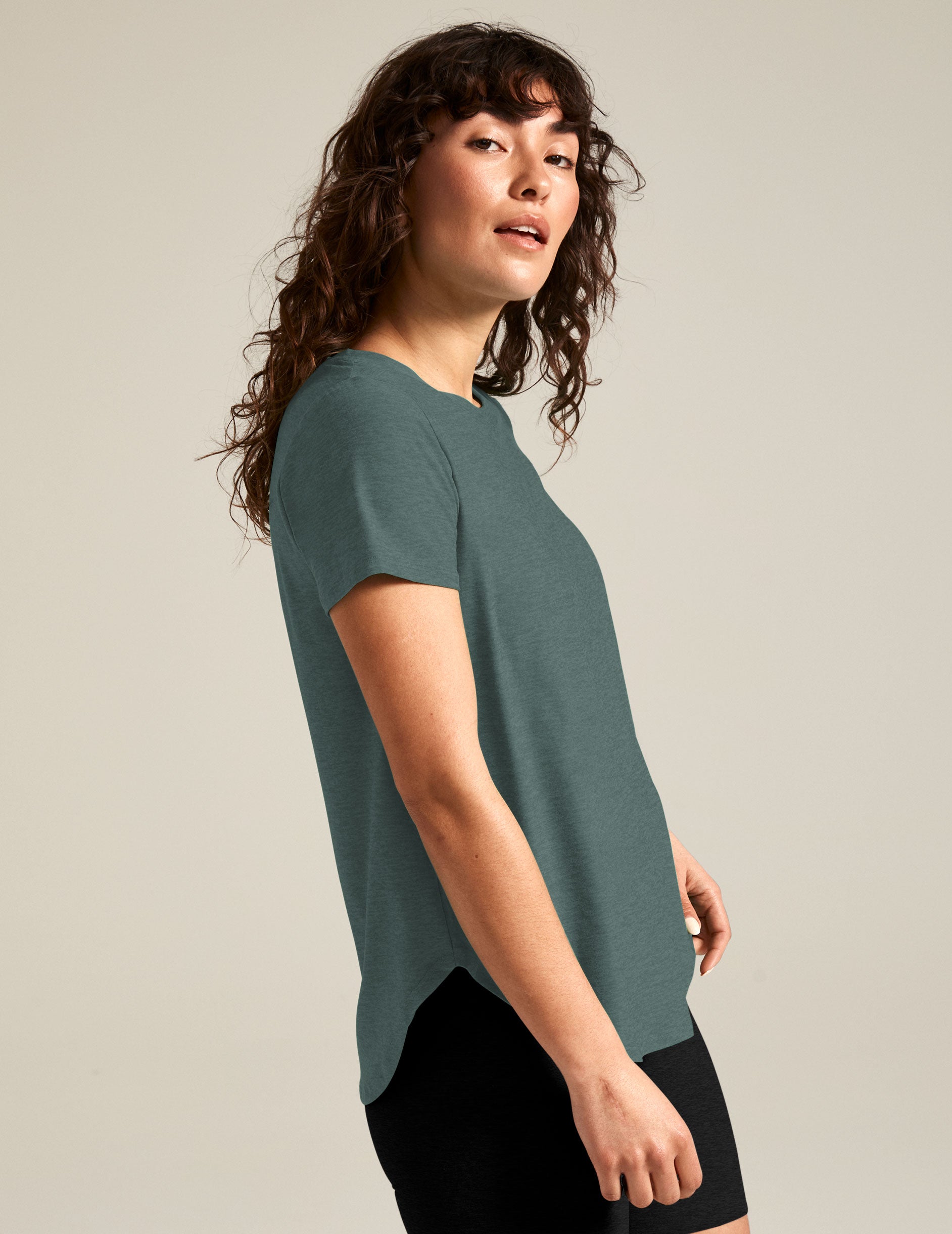 Featherweight On The Down Low Tee - Storm Heather