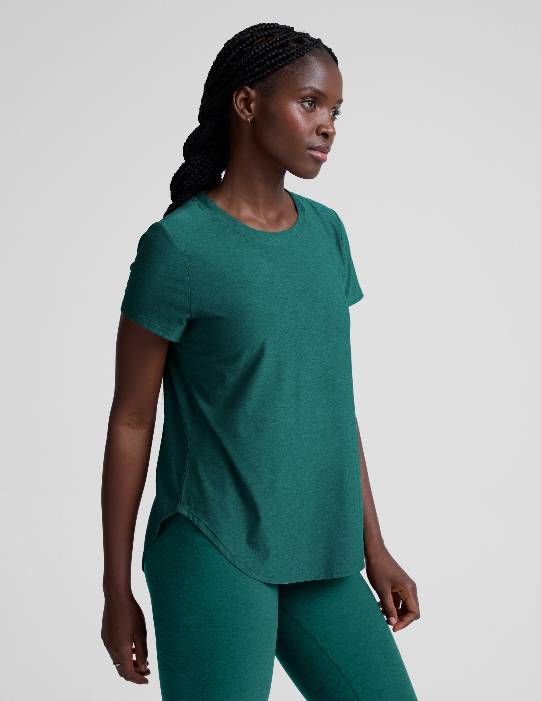 Featherweight On The Down Low Tee - Teal Sea Heather