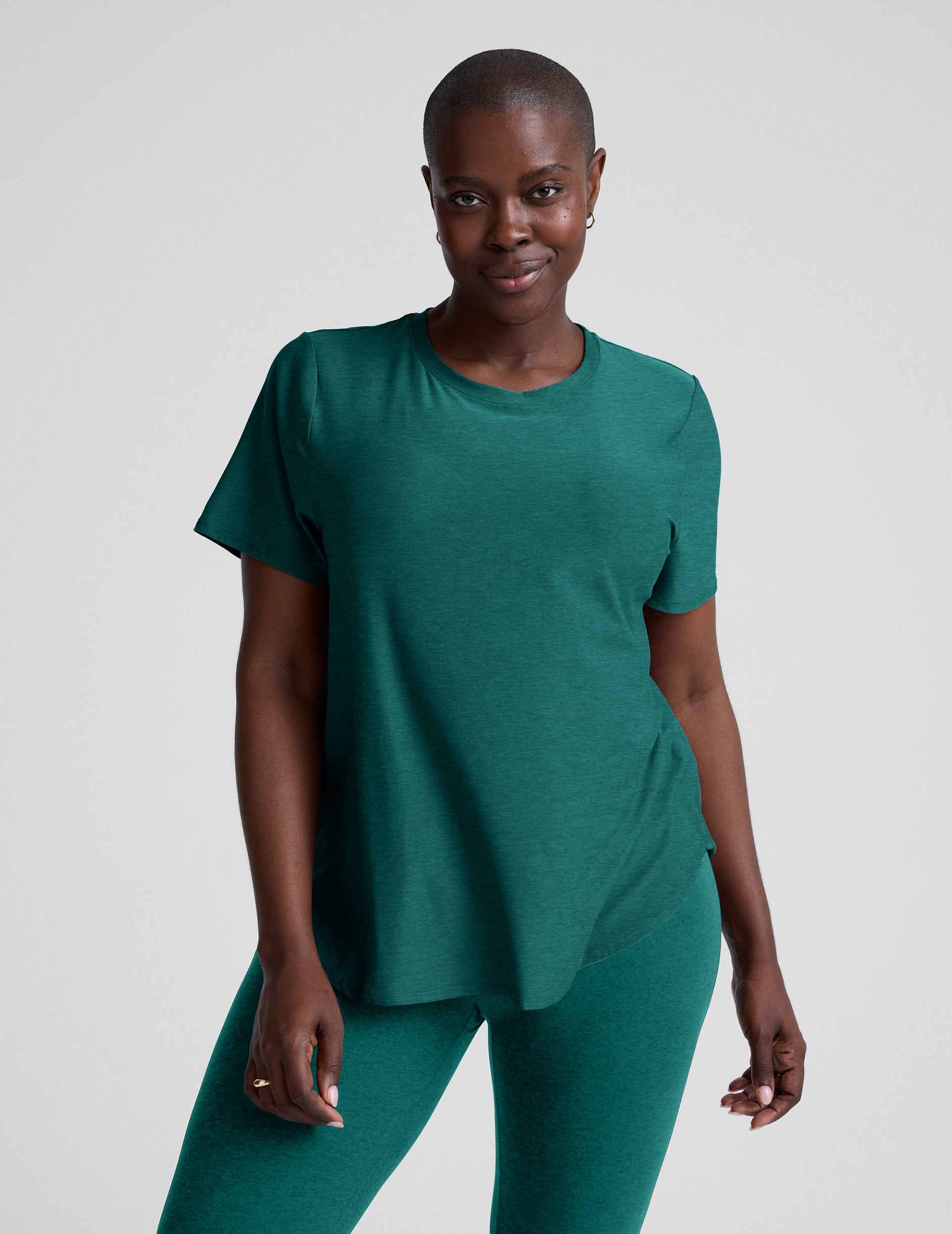 Featherweight On The Down Low Tee - Teal Sea Heather