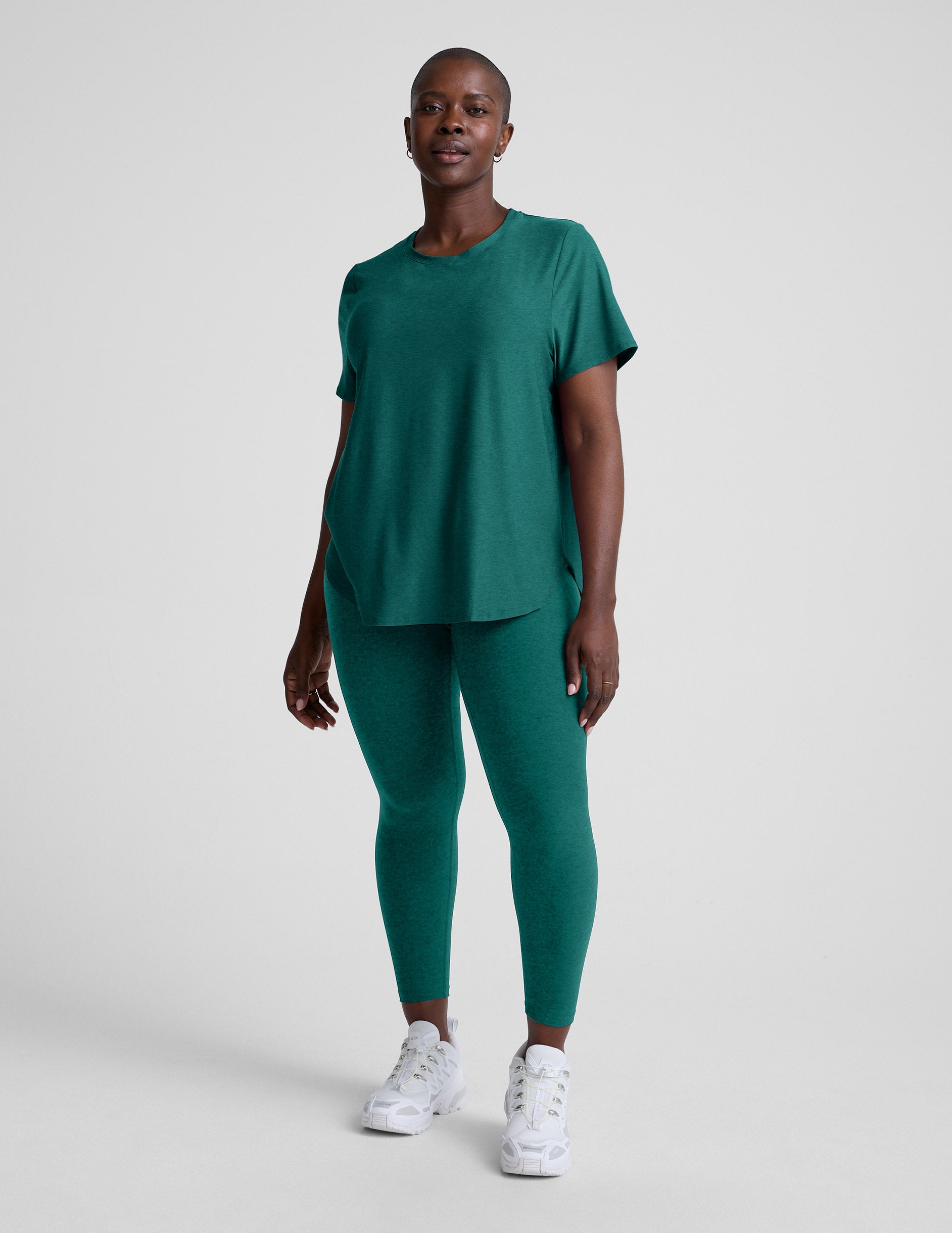 Featherweight On The Down Low Tee - Teal Sea Heather