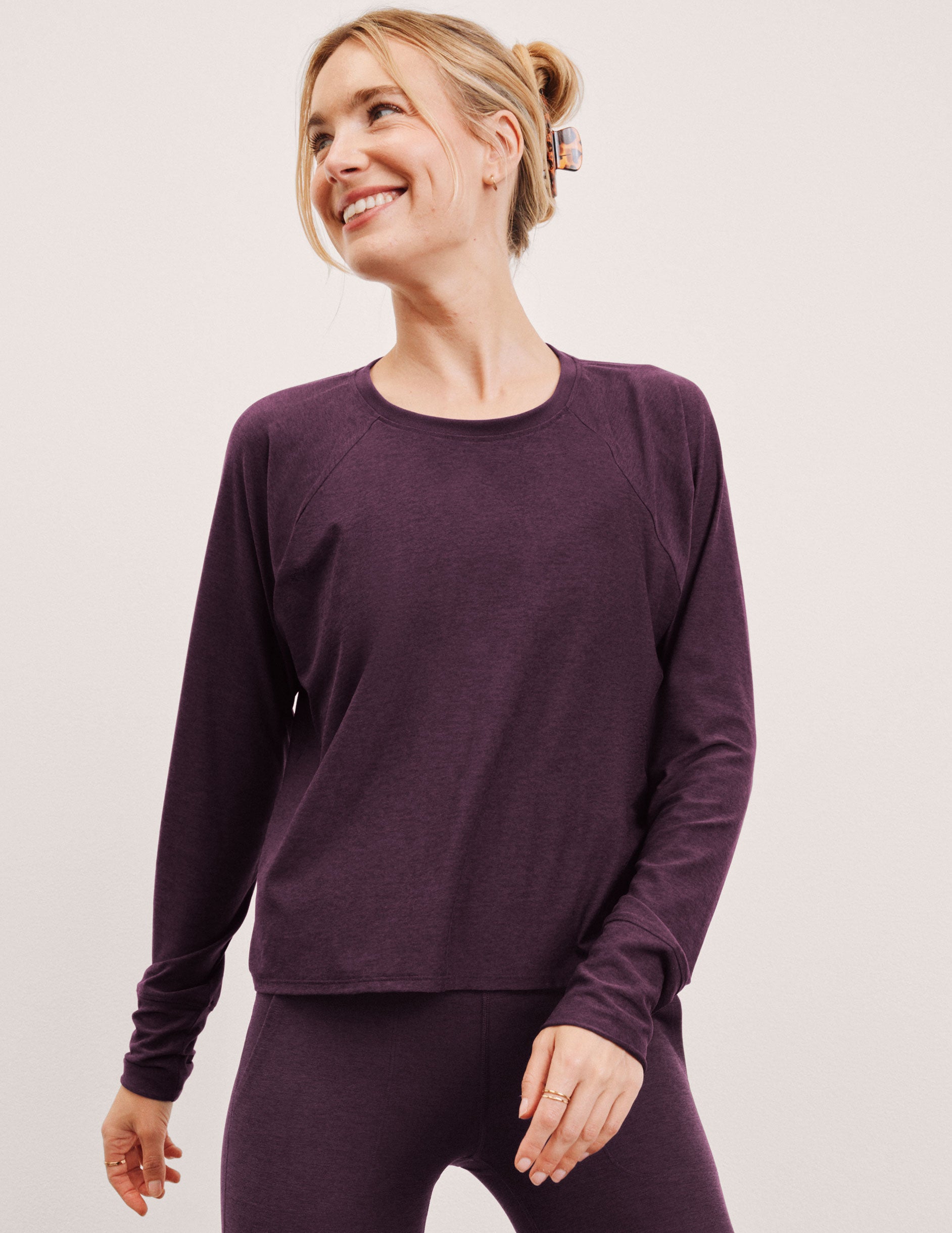 Featherweight Daydreamer Pullover - Eggplant Purple Heather