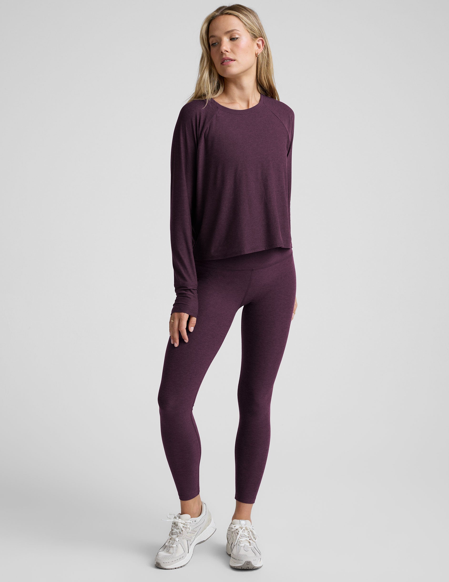 Featherweight Daydreamer Pullover - Eggplant Purple Heather