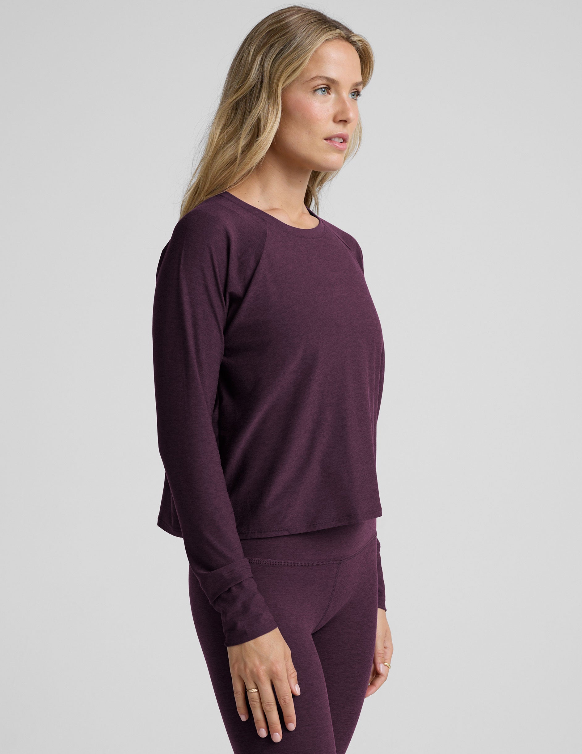 Featherweight Daydreamer Pullover - Eggplant Purple Heather