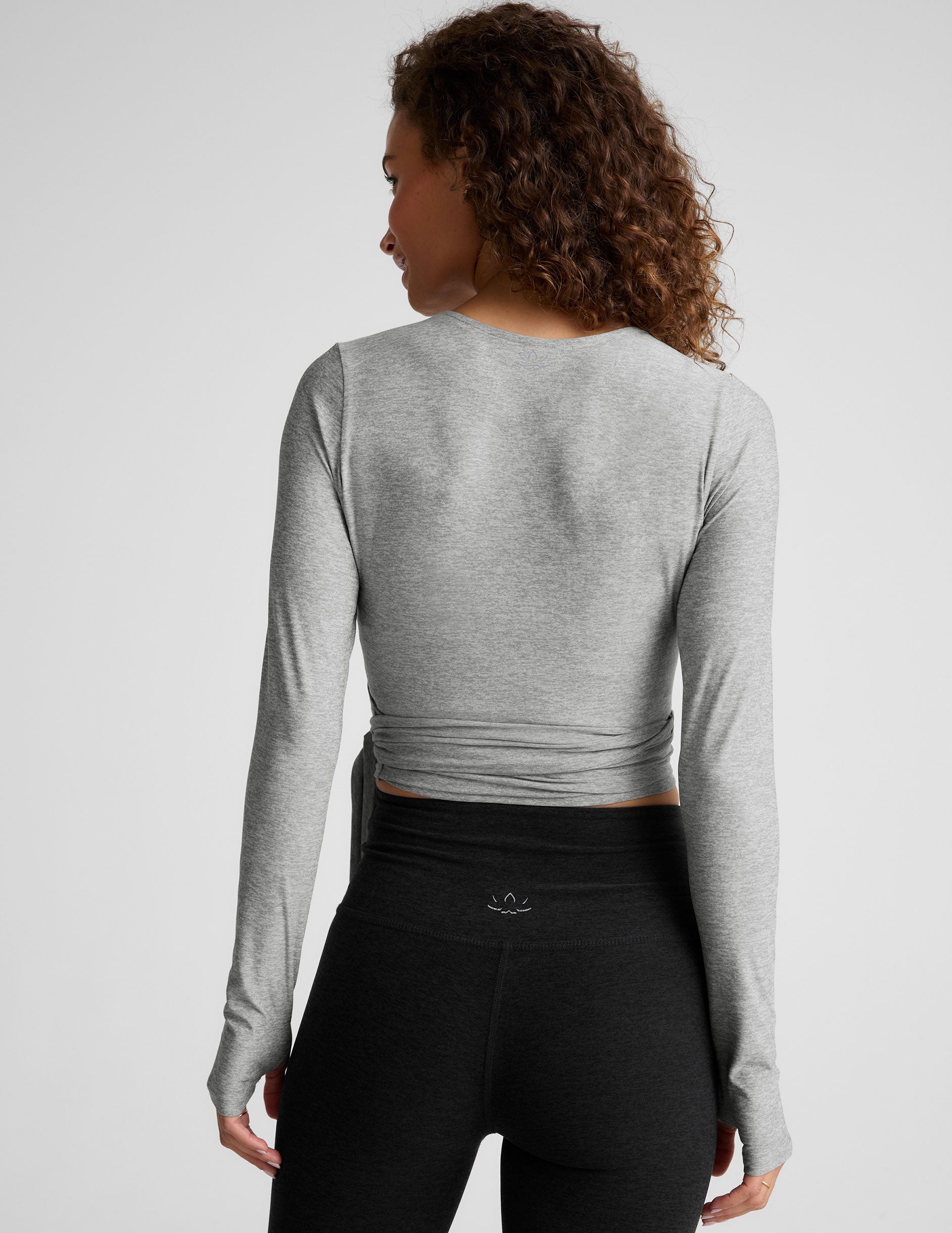 Featherweight Waist No Time Wrap Top - Silver Mist