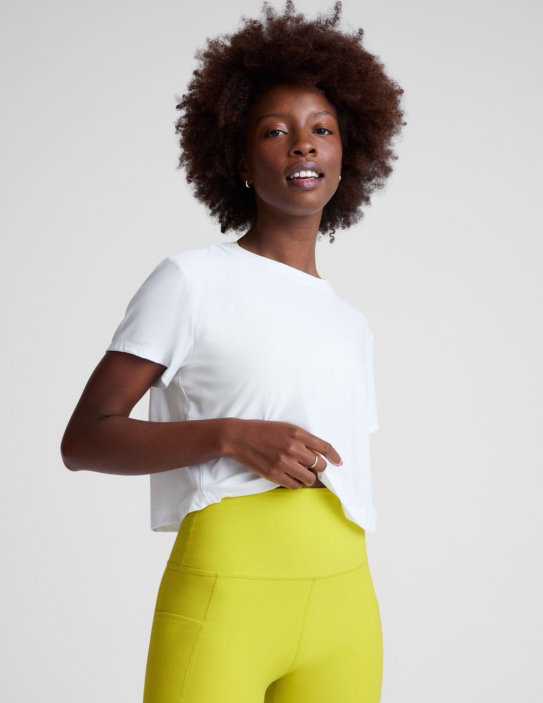 Featherweight Supreme Cropped Tee - Cloud White