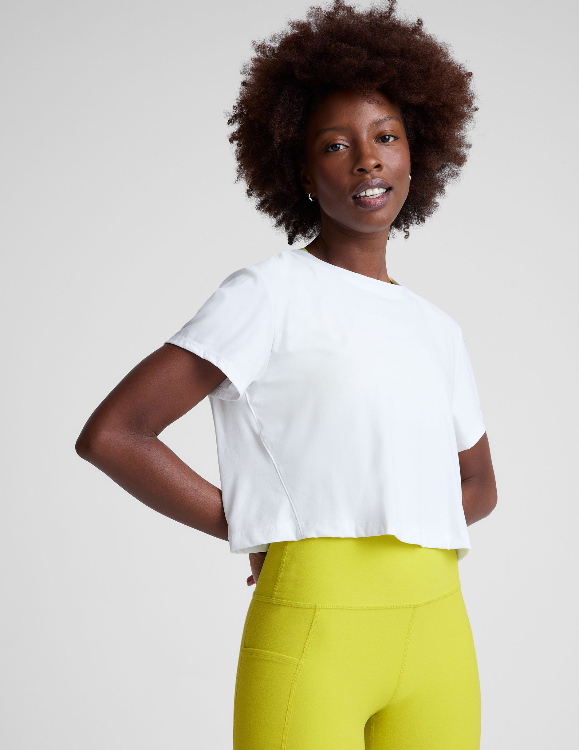 Featherweight Supreme Cropped Tee - Cloud White