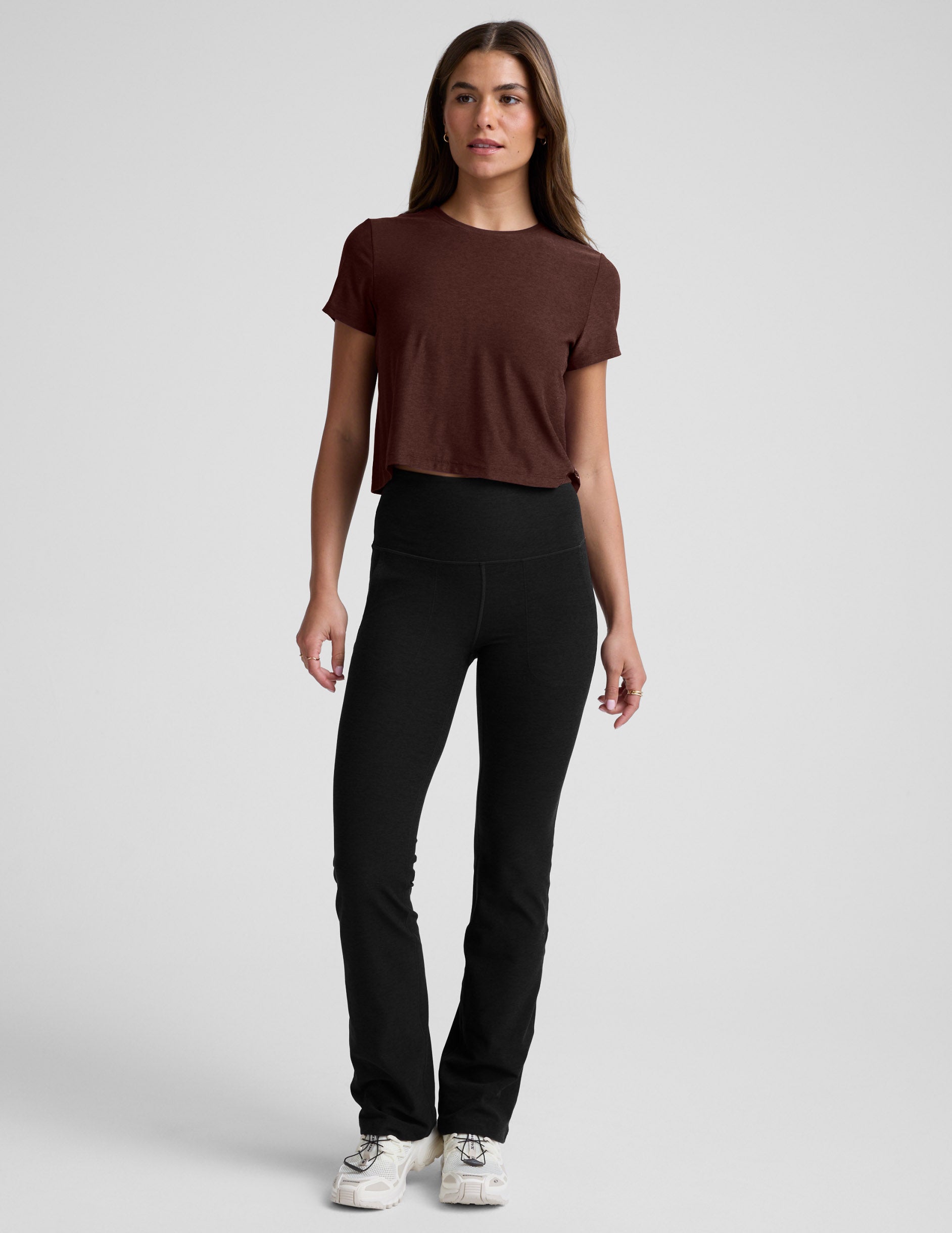 Featherweight Supreme Cropped Tee - Iced Mocha Heather