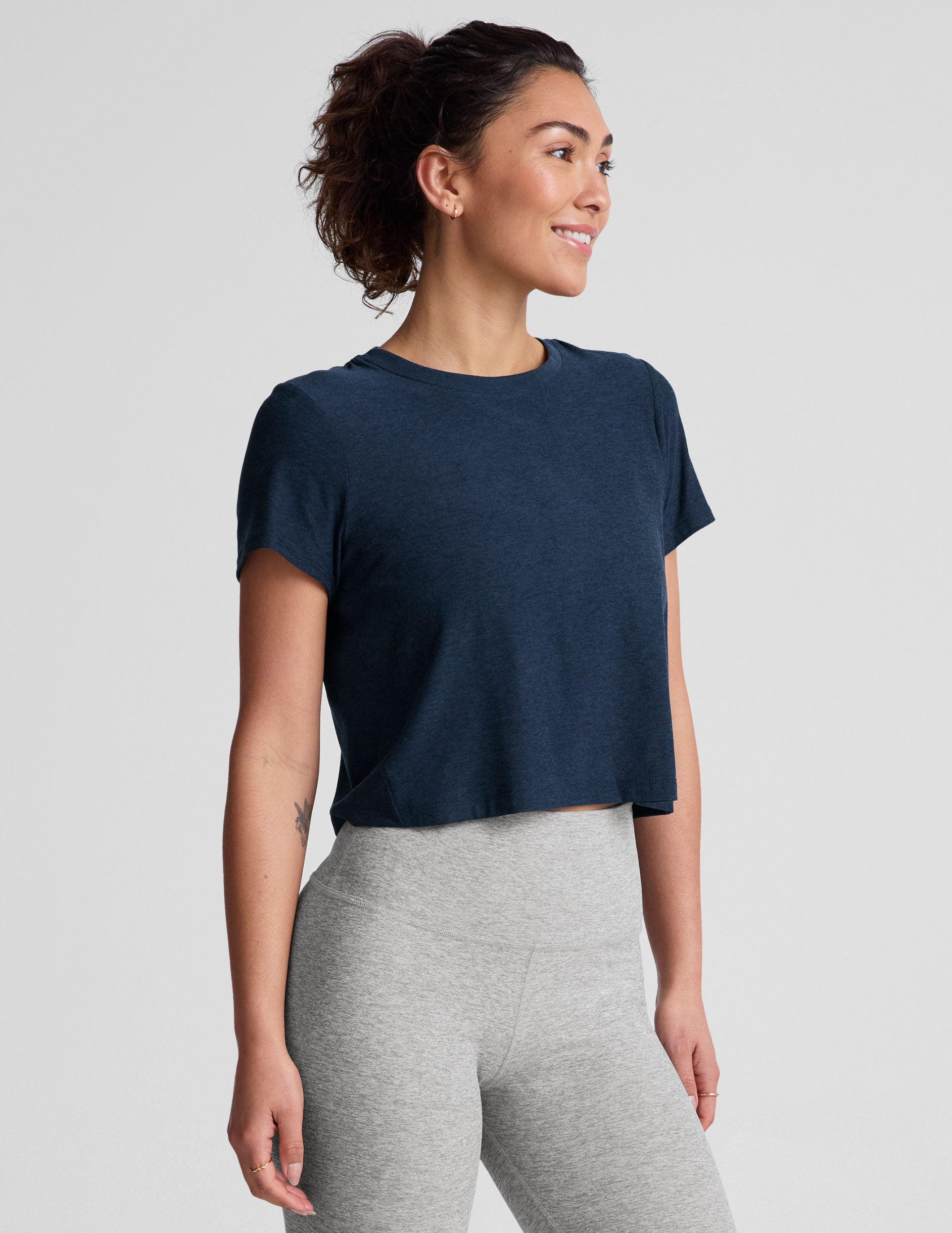Featherweight Supreme Cropped Tee - Nocturnal Navy