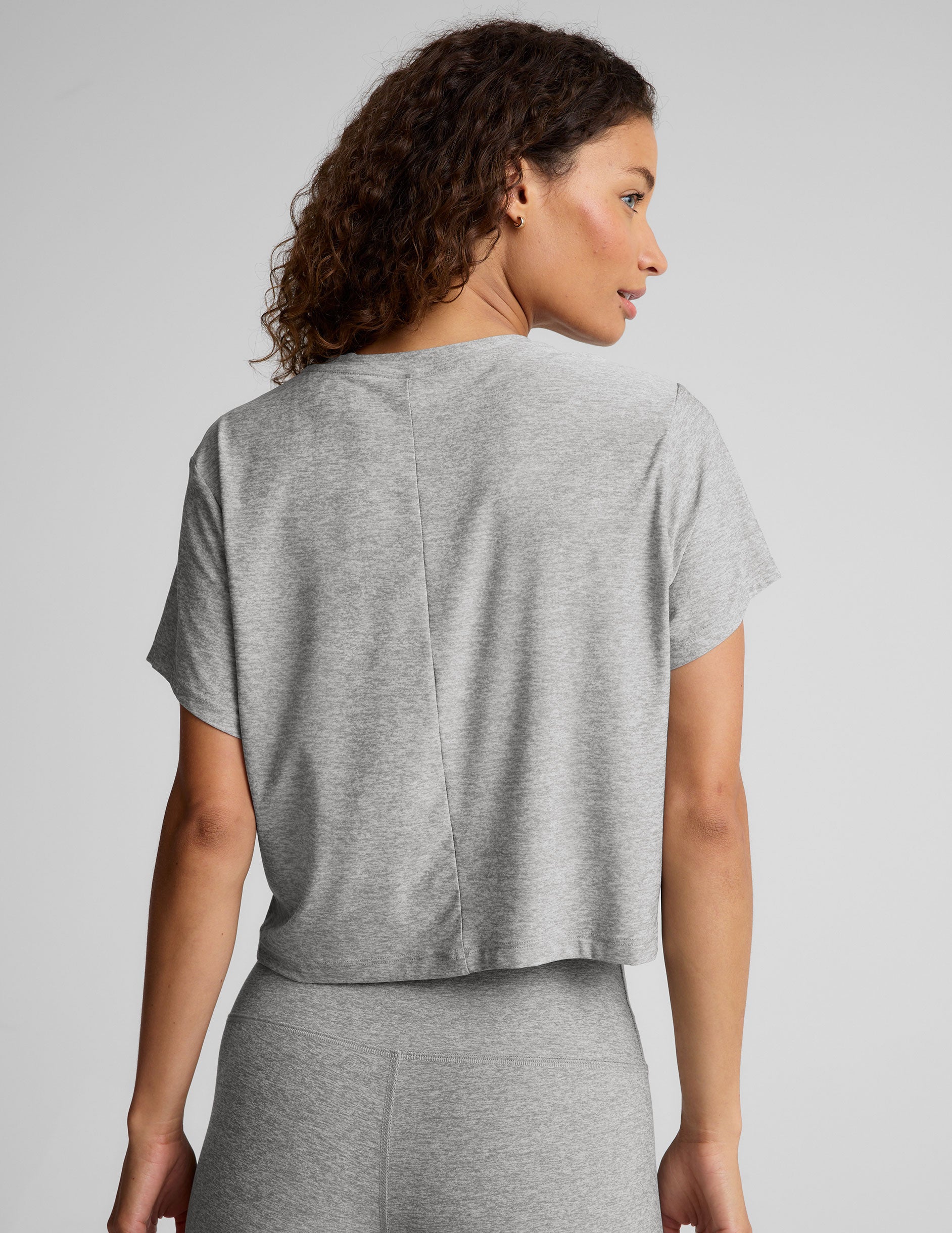 Featherweight Supreme Cropped Tee - Silver Mist