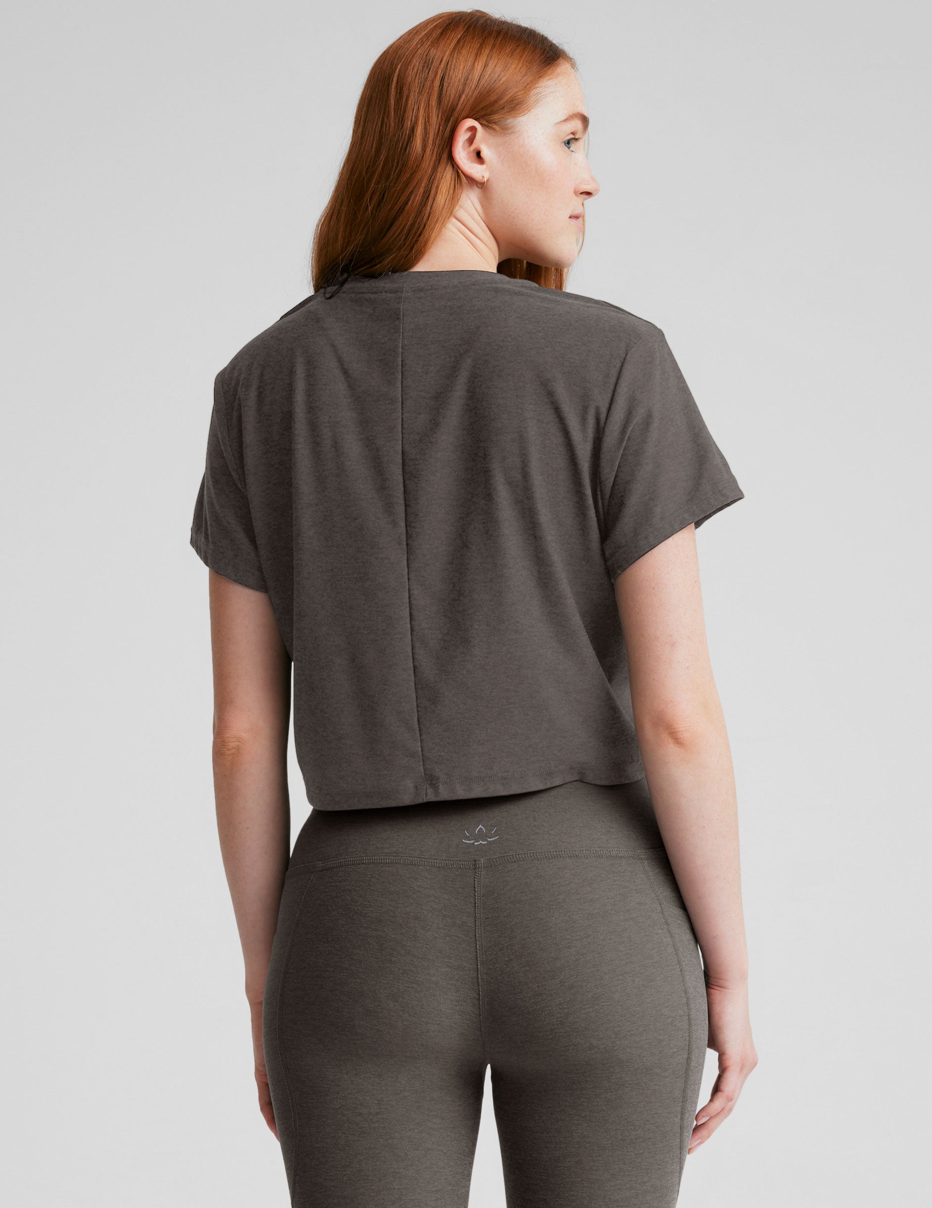 Featherweight Supreme Cropped Tee - True Gray Heather