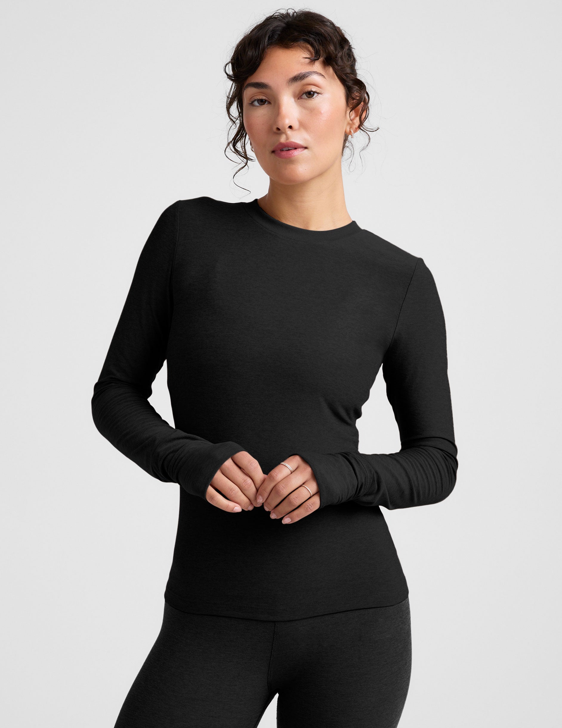 Featherweight Select Long Sleeve Crew - Darkest Night