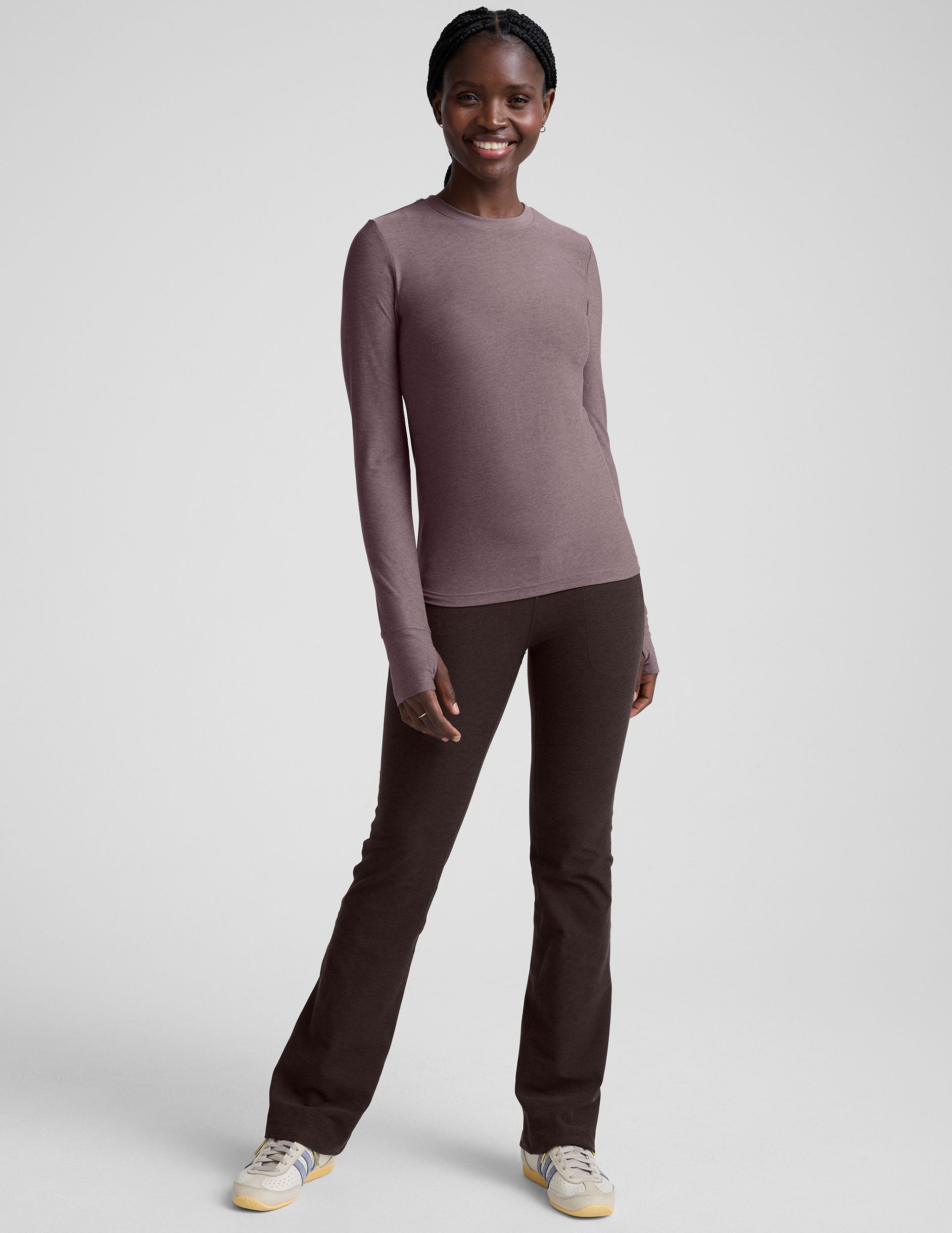 Featherweight Select Long Sleeve Crew - Soft Violet Dusk Heather