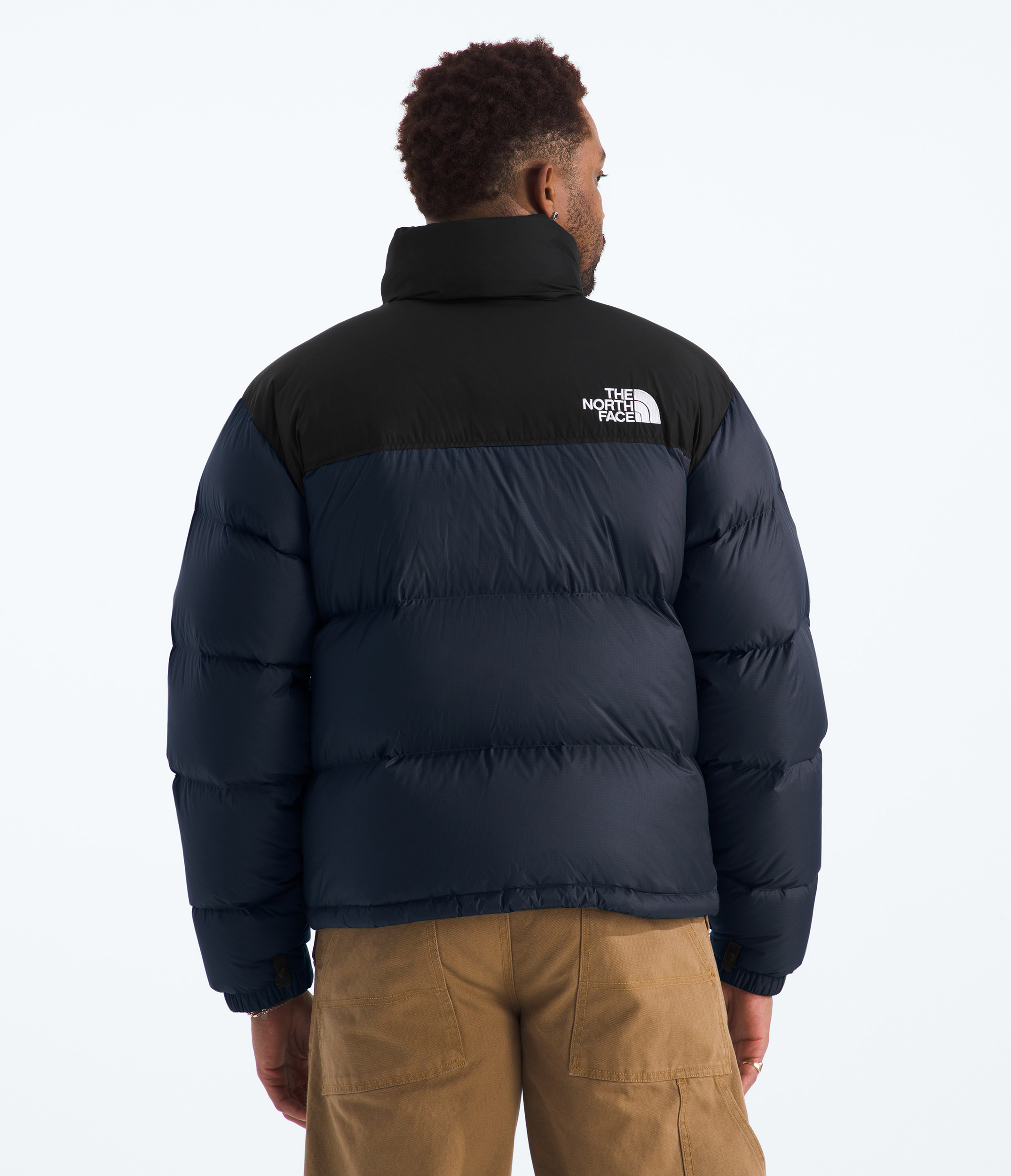Mens 1996 Retro Nuptse Jacket TNF Summit NavyTNF Black BACK