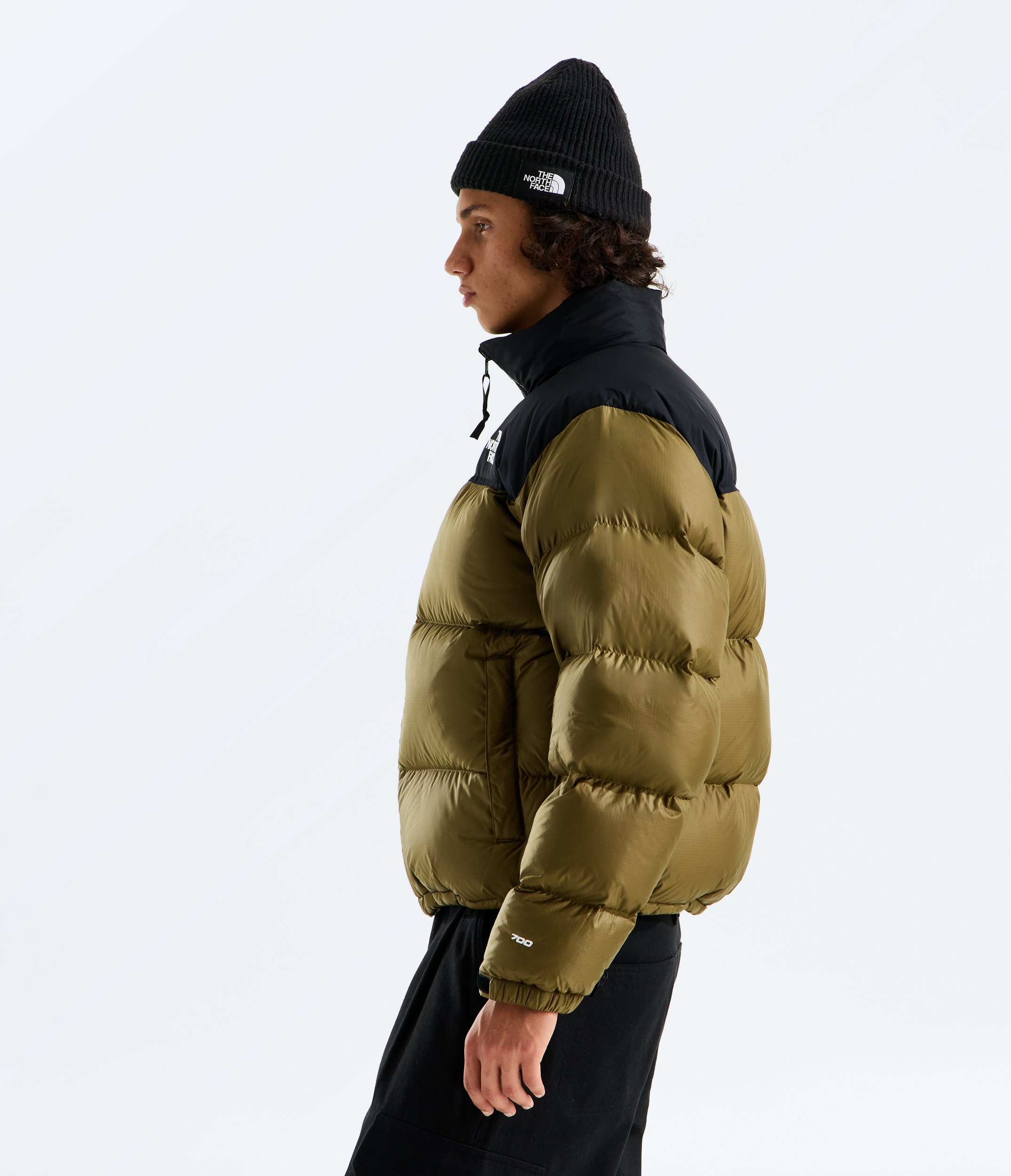 Mens 1996 Retro Nuptse Jacket TNF Caraway SeedTNF Black MODEL34