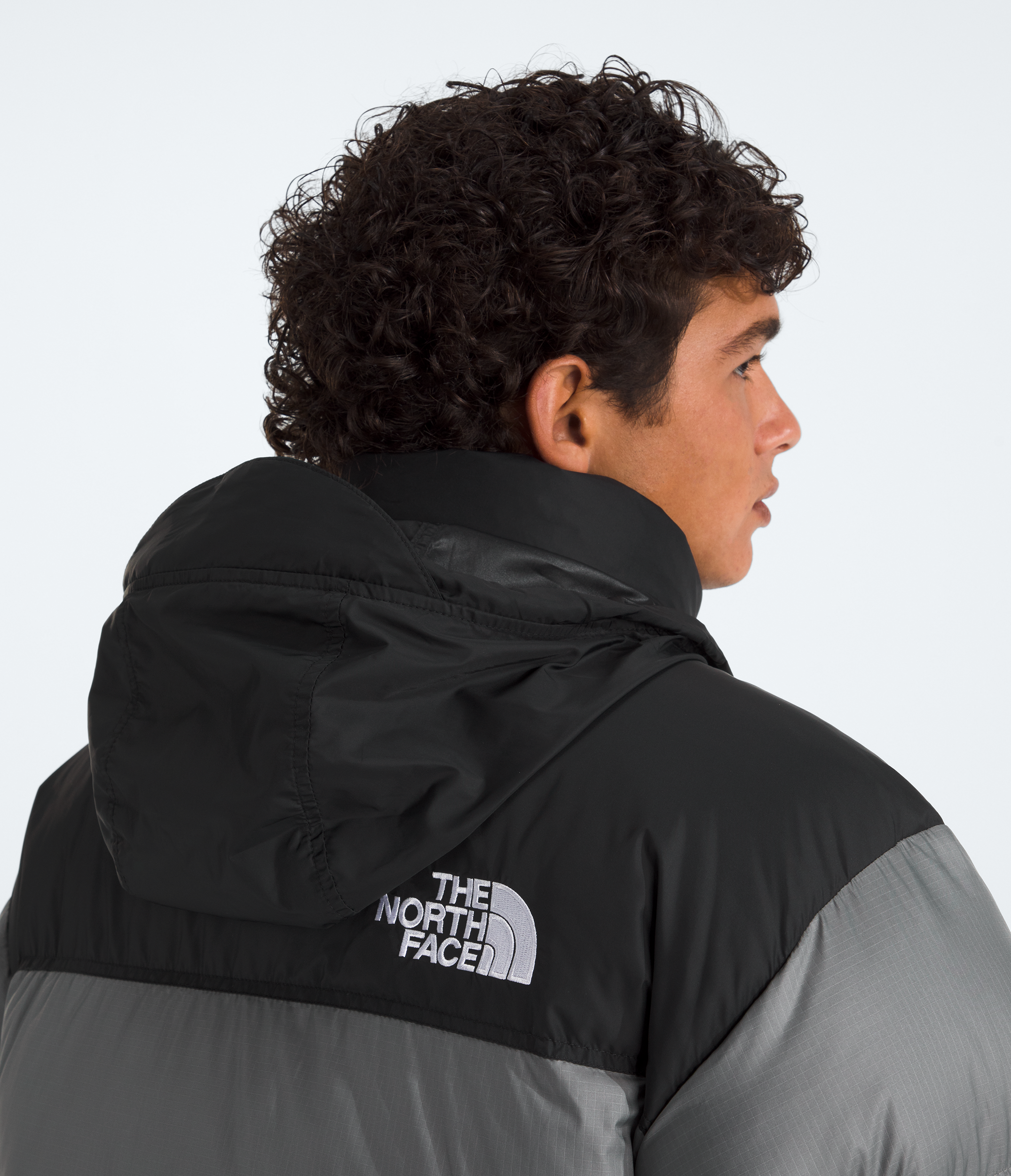 Mens 1996 Retro Nuptse Jacket TNF Smoked PearlTNF Black MODELHOOD4