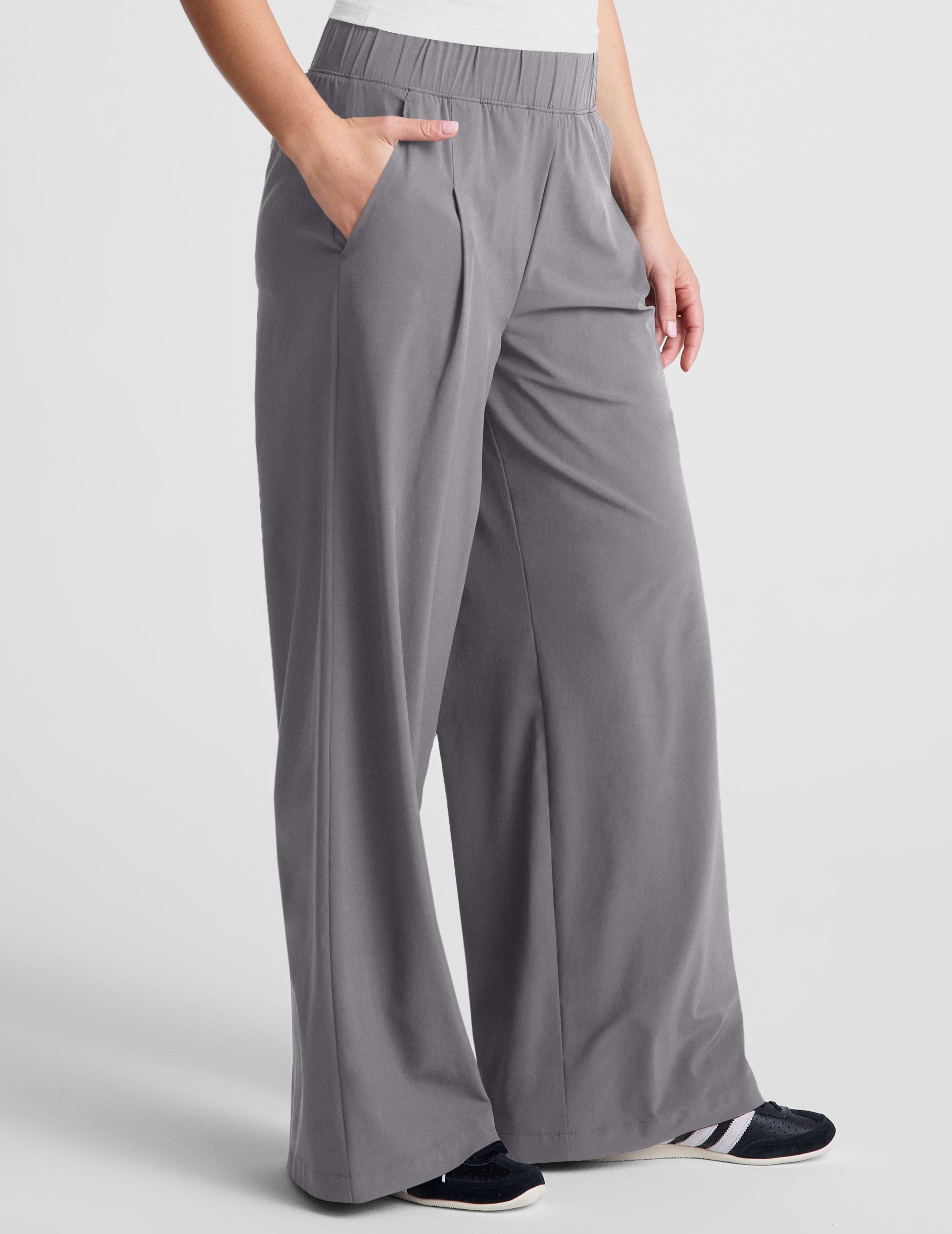Easy Wide Leg Pant 31" - Cloud Gray
