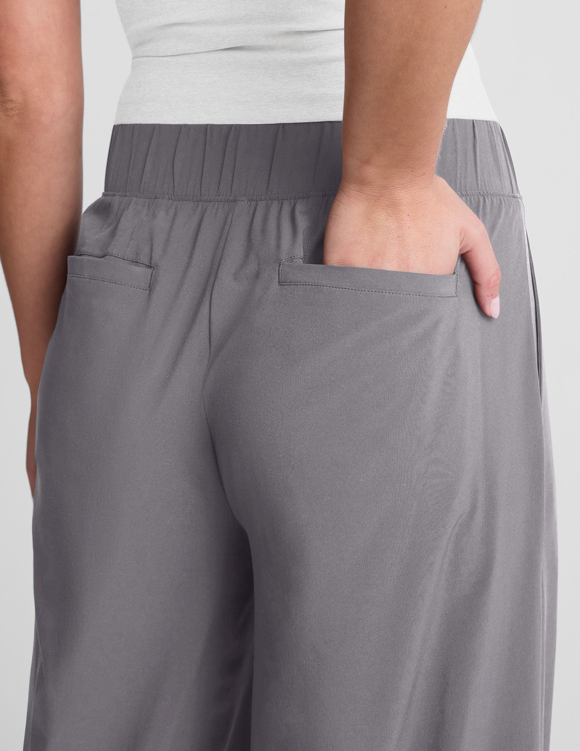 Easy Wide Leg Pant 31" - Cloud Gray