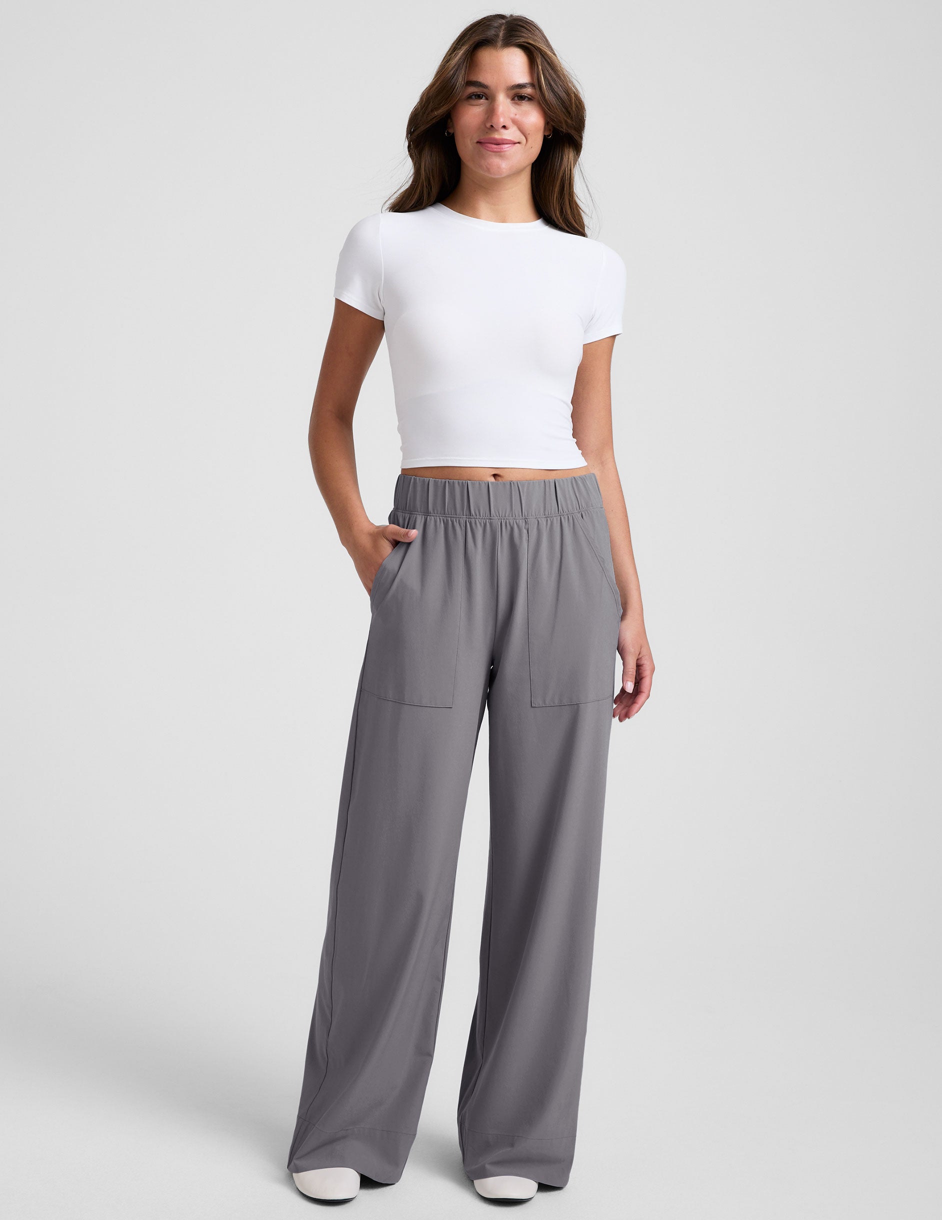 Easy Wide Leg Pant 31" - Cloud Gray