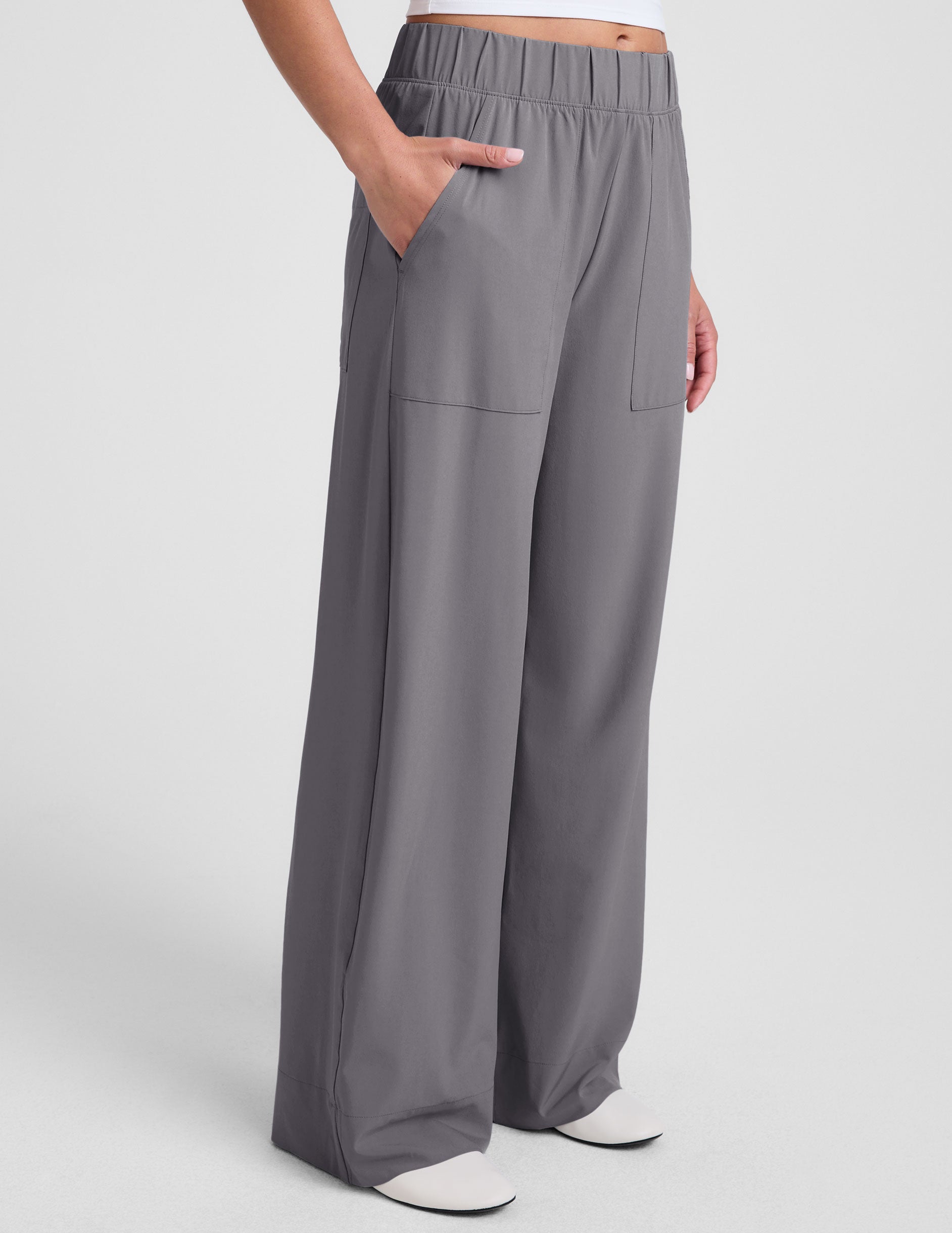 Easy Wide Leg Pant 31" - Cloud Gray