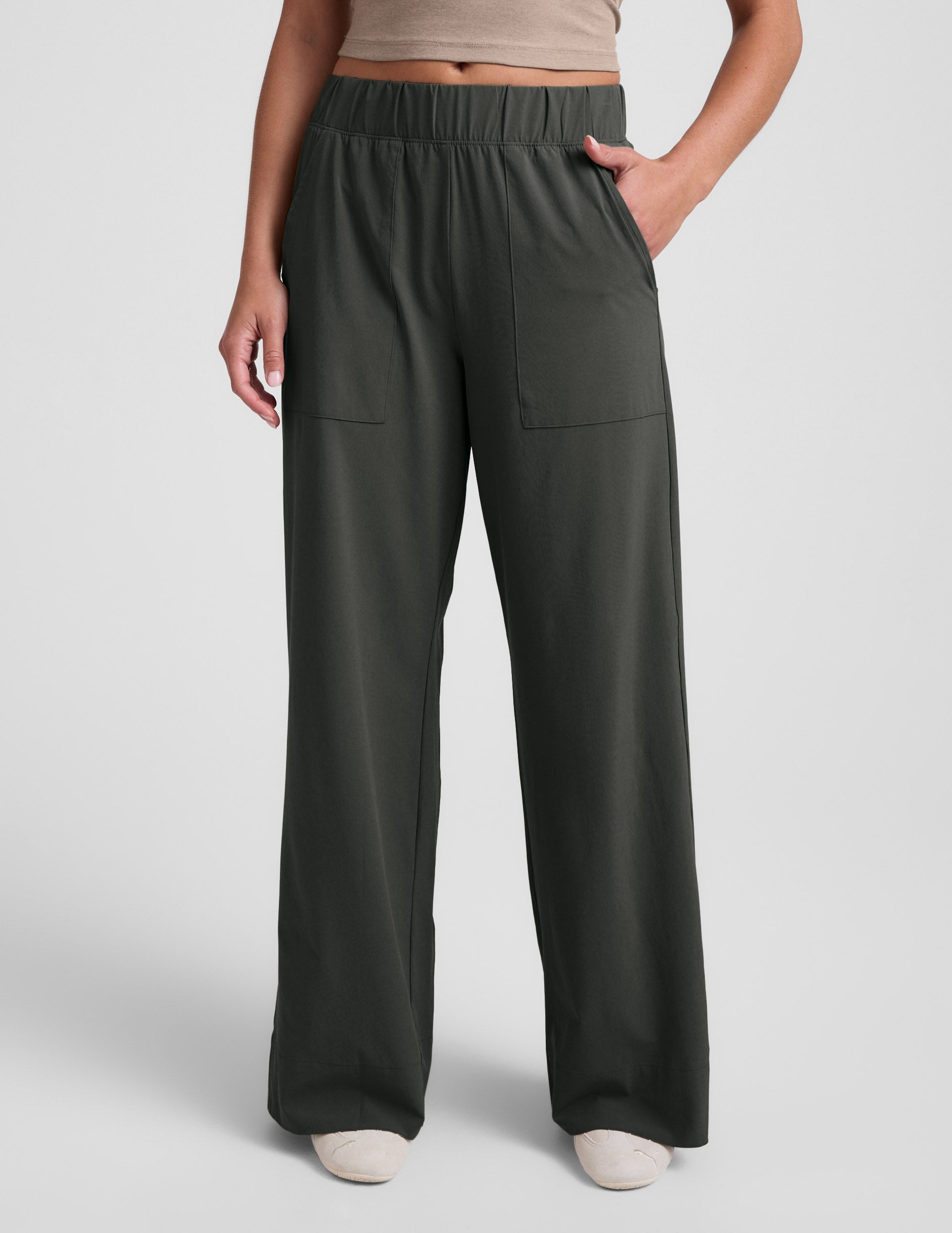 Easy Wide Leg Pant 29" - Slate Green