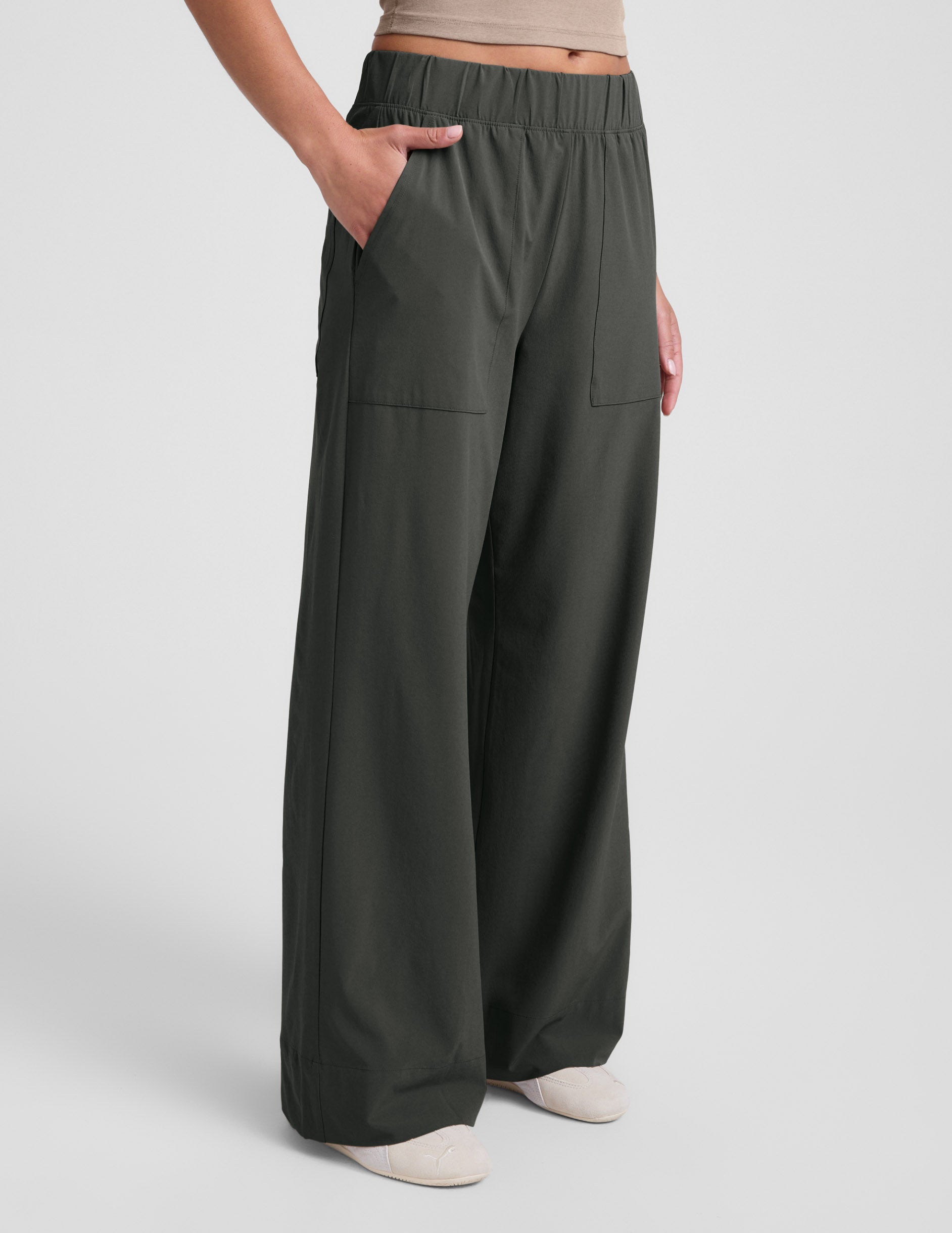 Easy Wide Leg Pant 29" - Slate Green