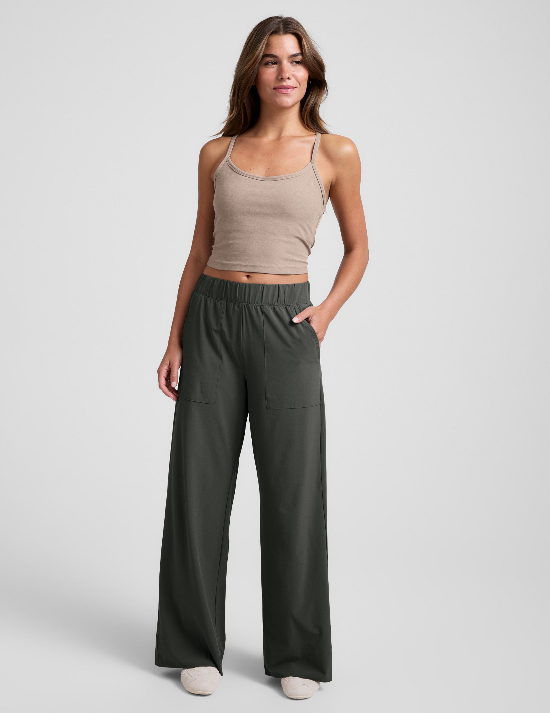 Easy Wide Leg Pant 29" - Slate Green