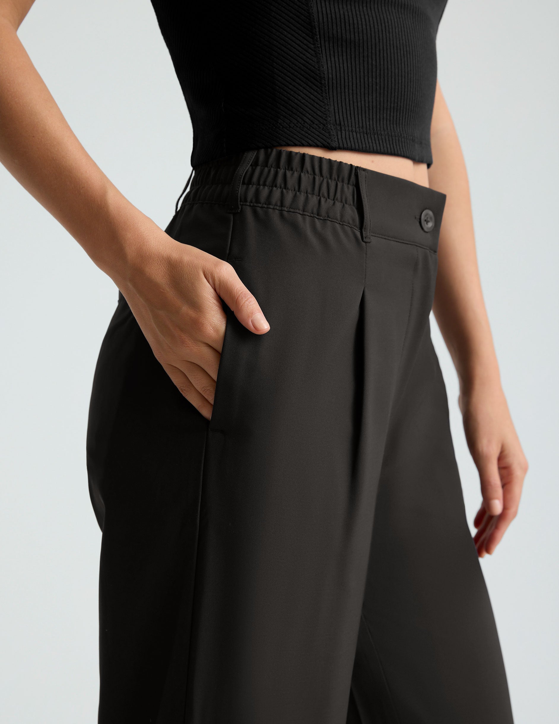 Status Wide Leg Trouser 31" - Black