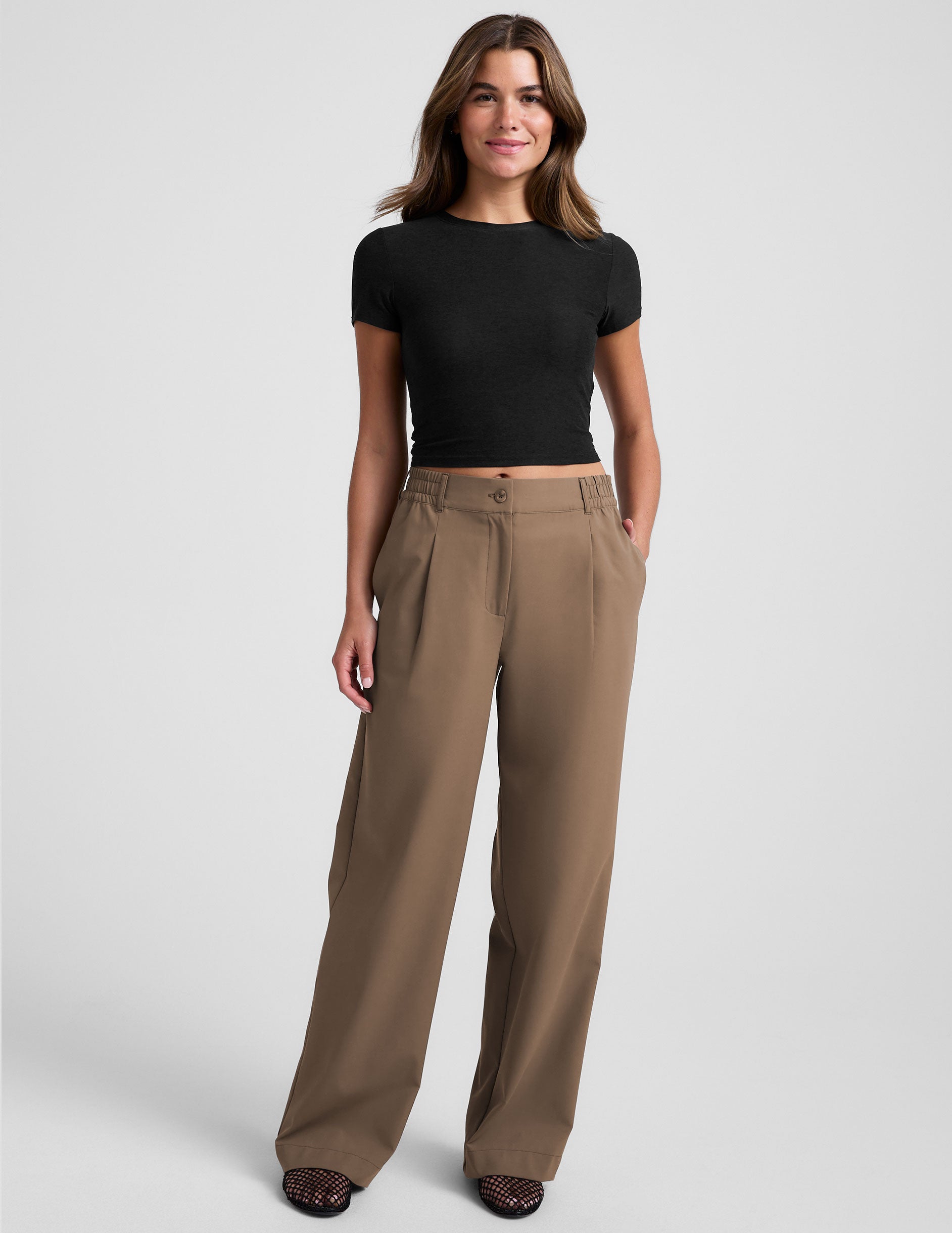 Status Wide Leg Trouser 31" - Dune