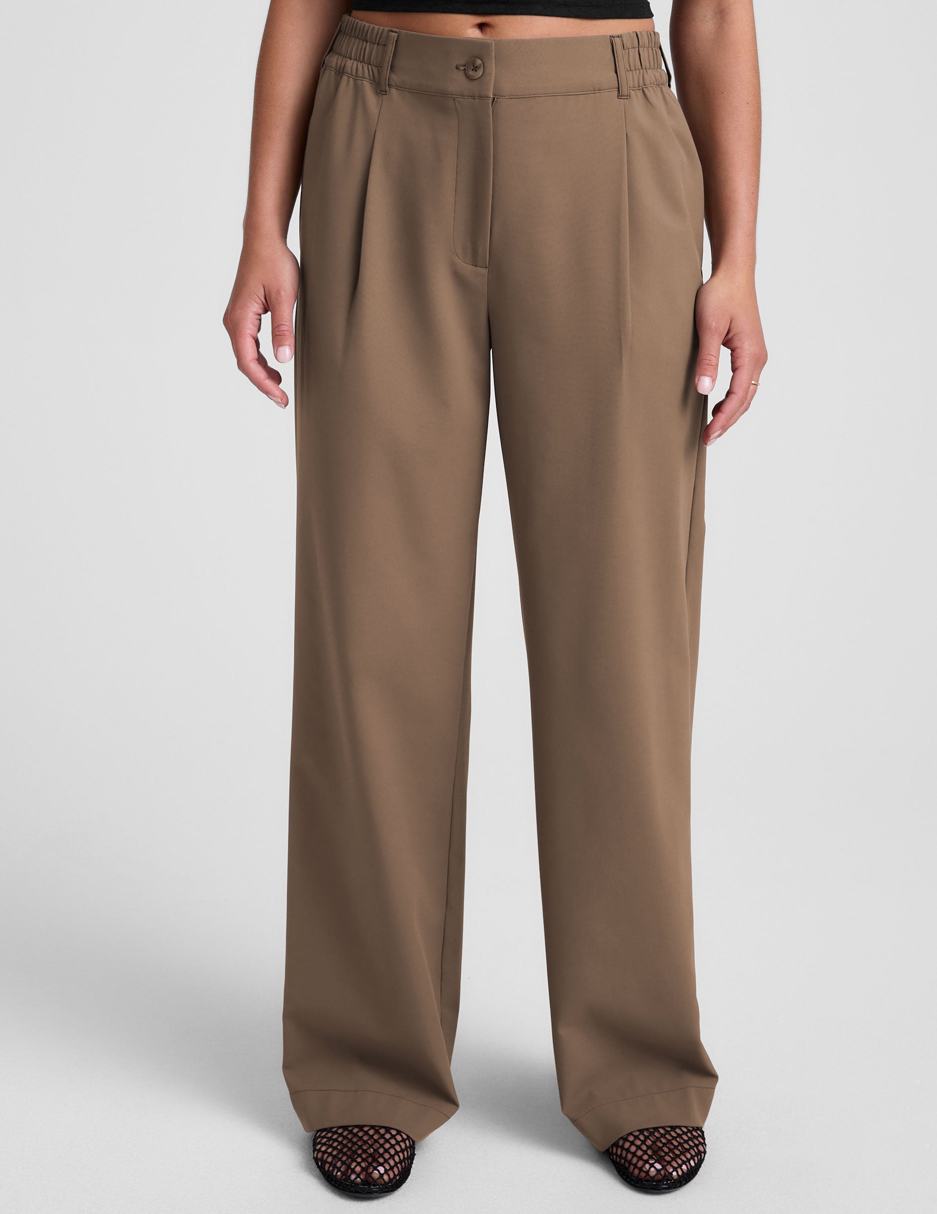 Status Wide Leg Trouser 31" - Dune