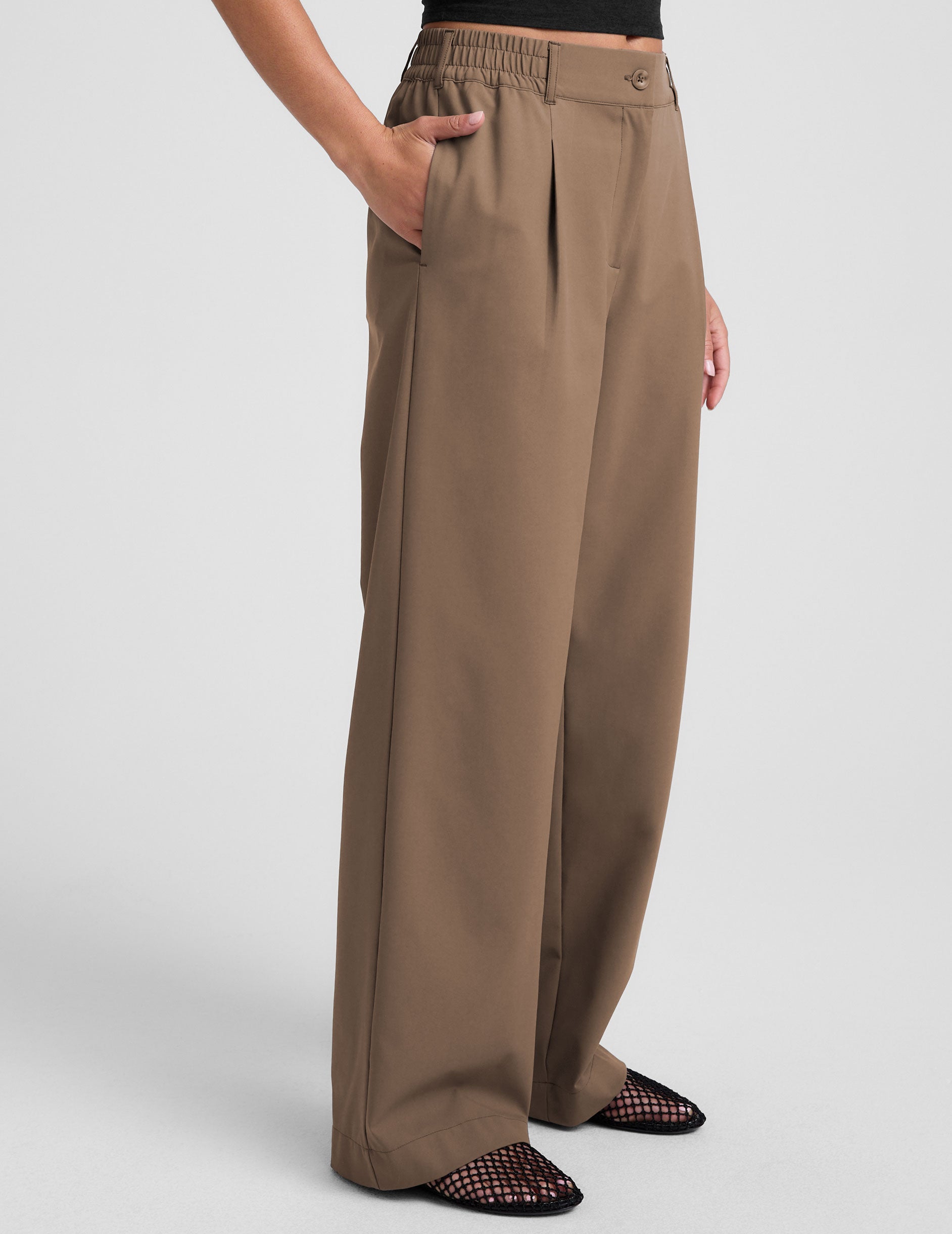 Status Wide Leg Trouser 31" - Dune