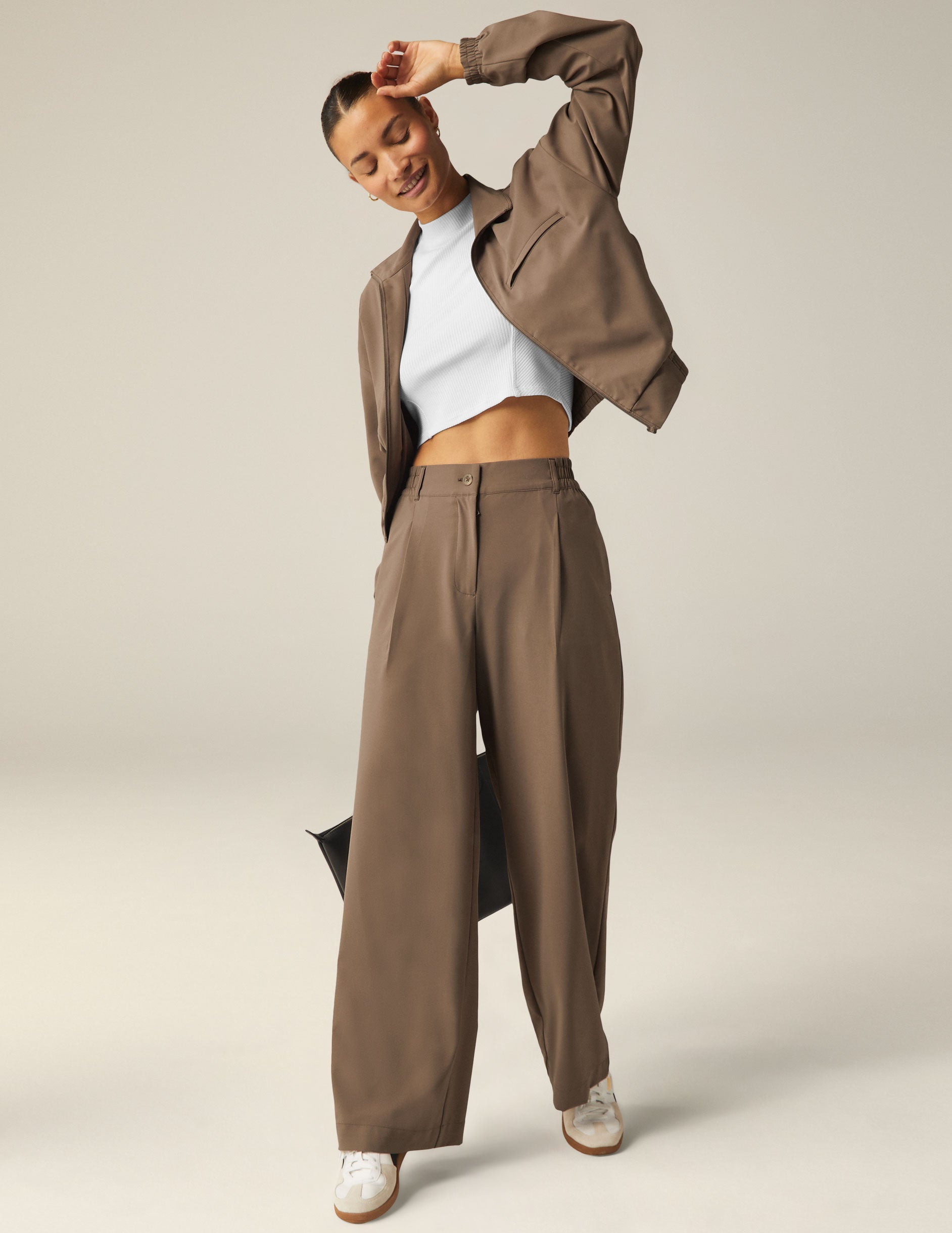 Status Wide Leg Trouser 31" - Dune