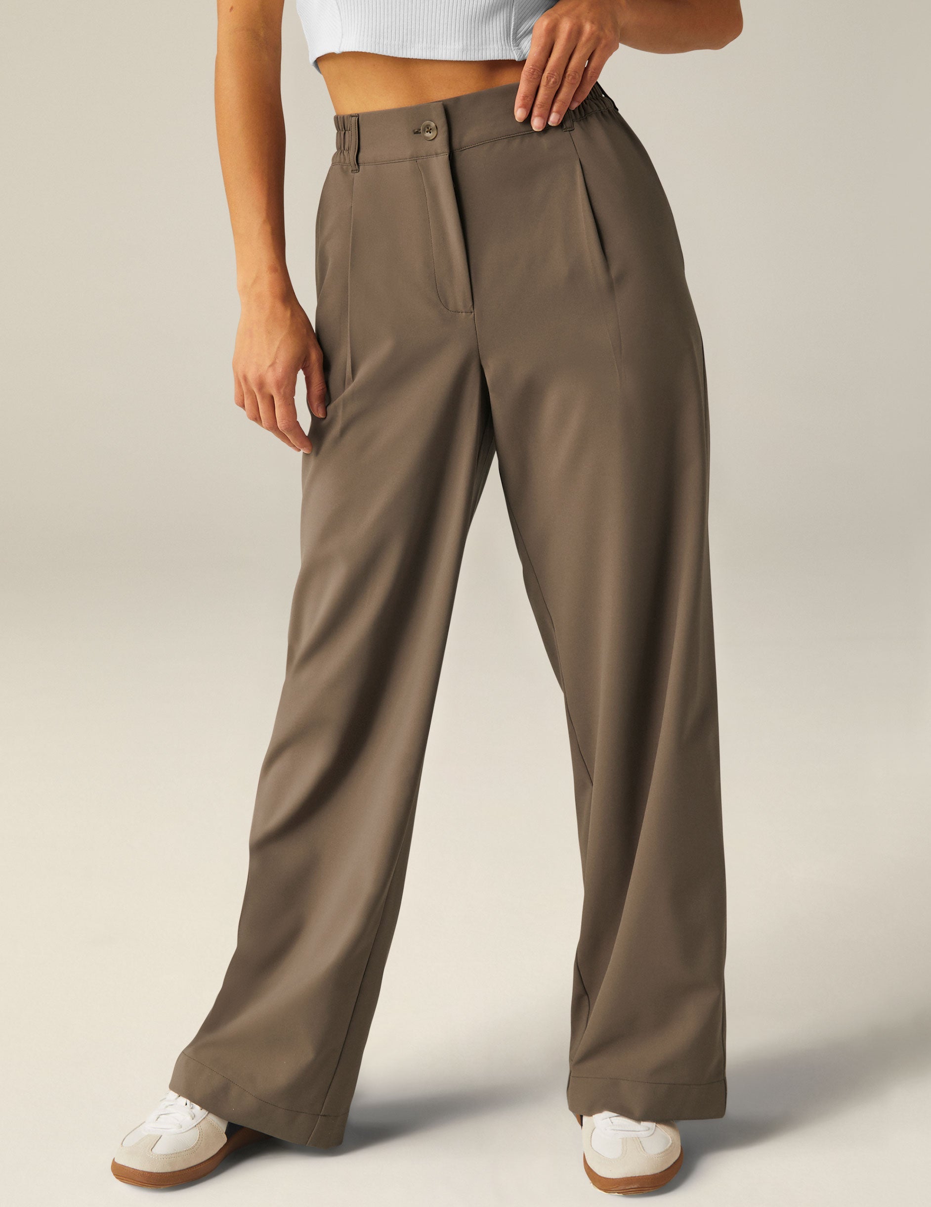 Status Wide Leg Trouser 31" - Dune