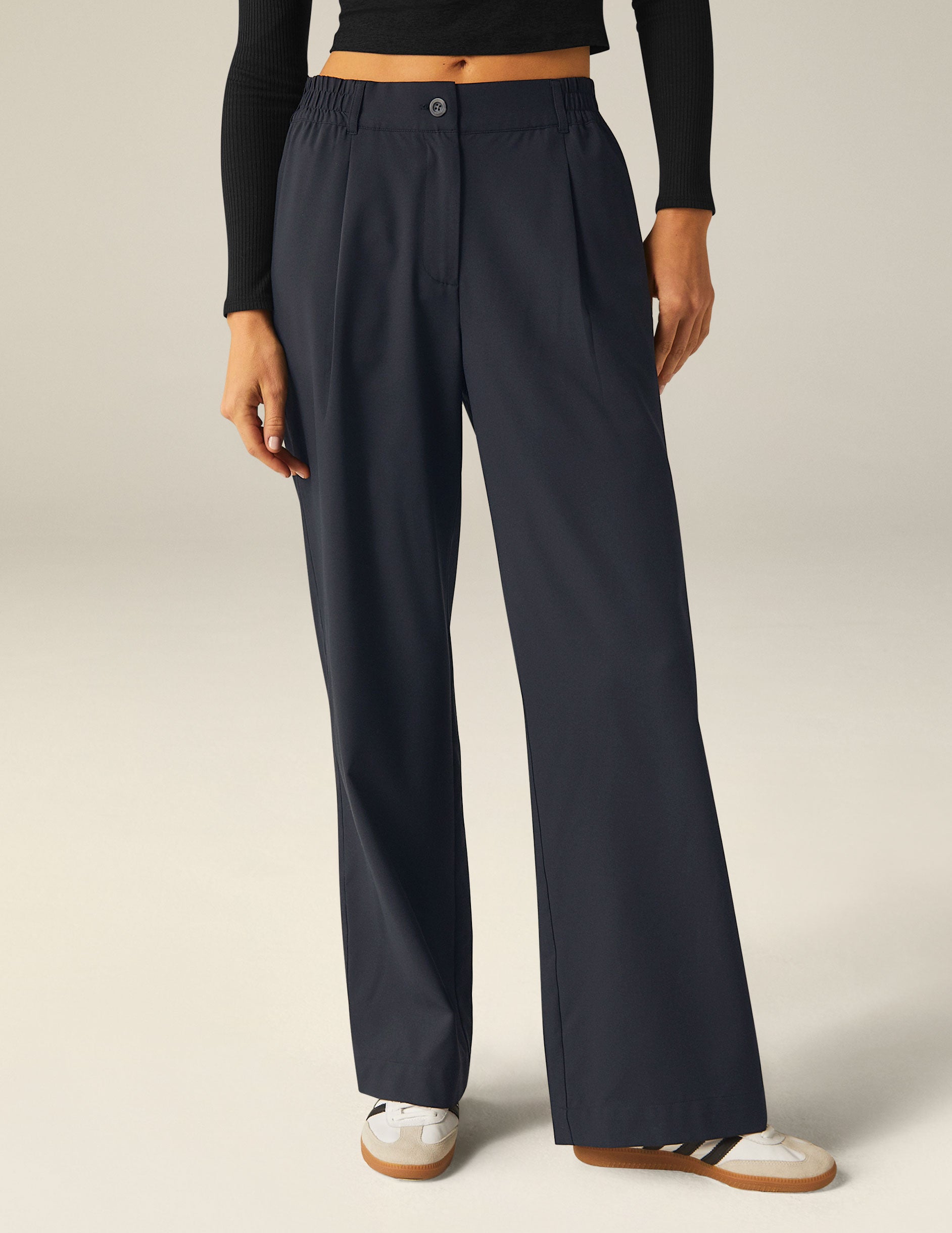 Status Wide Leg Trouser 31" - Nocturnal Navy